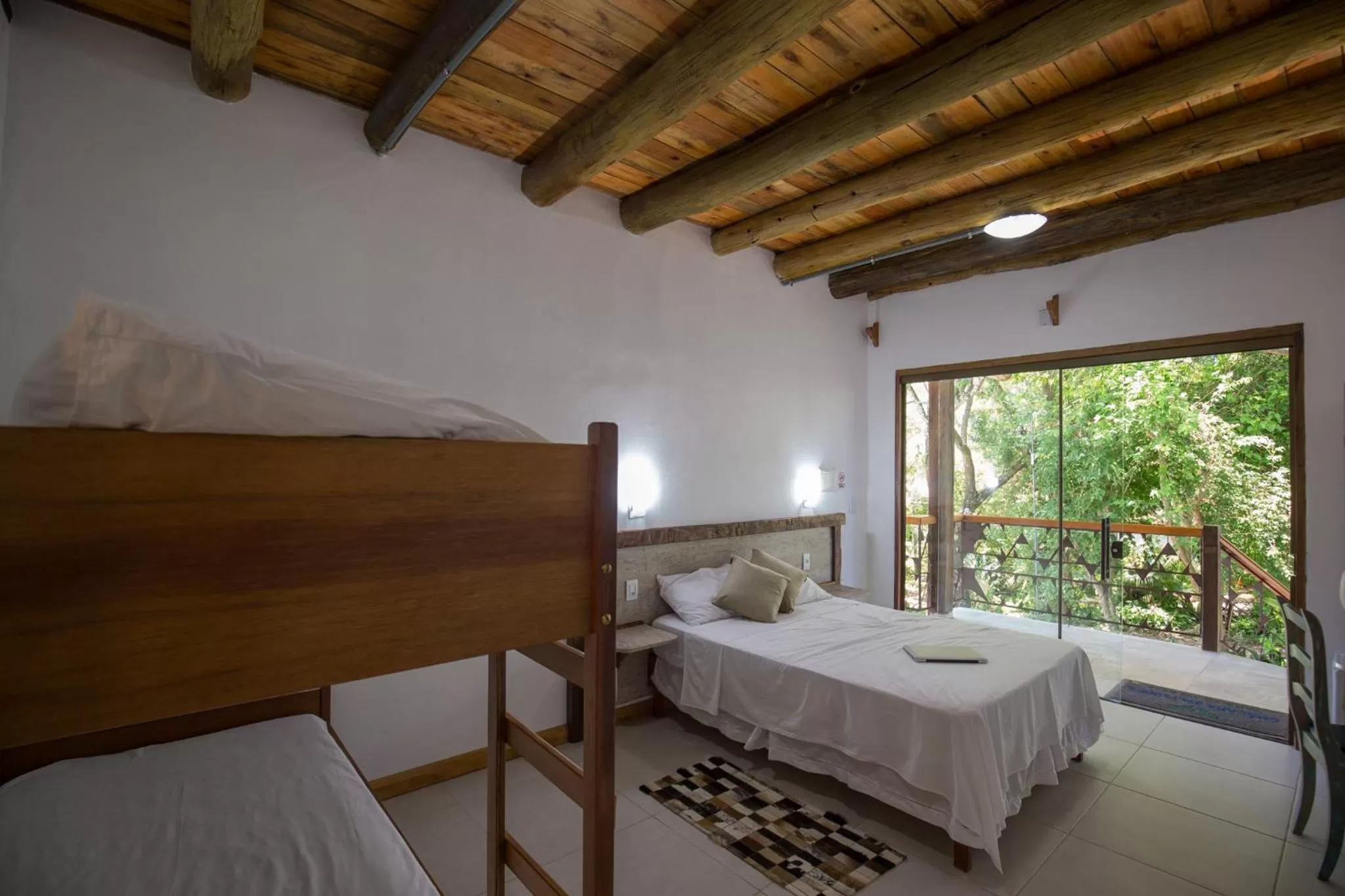 Bed in Hotel Chácara das Flores