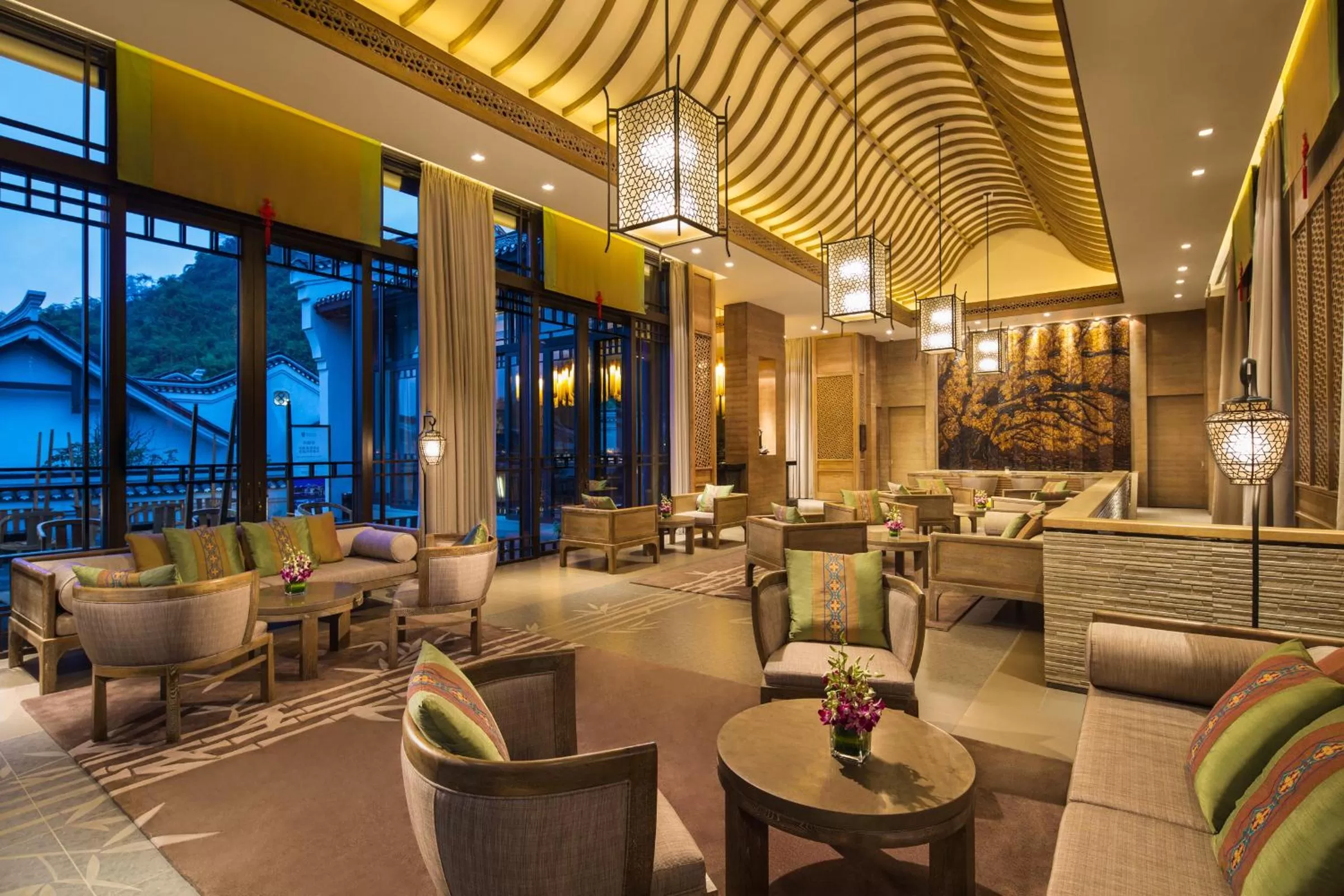 Lobby or reception in Banyan Tree Yangshuo