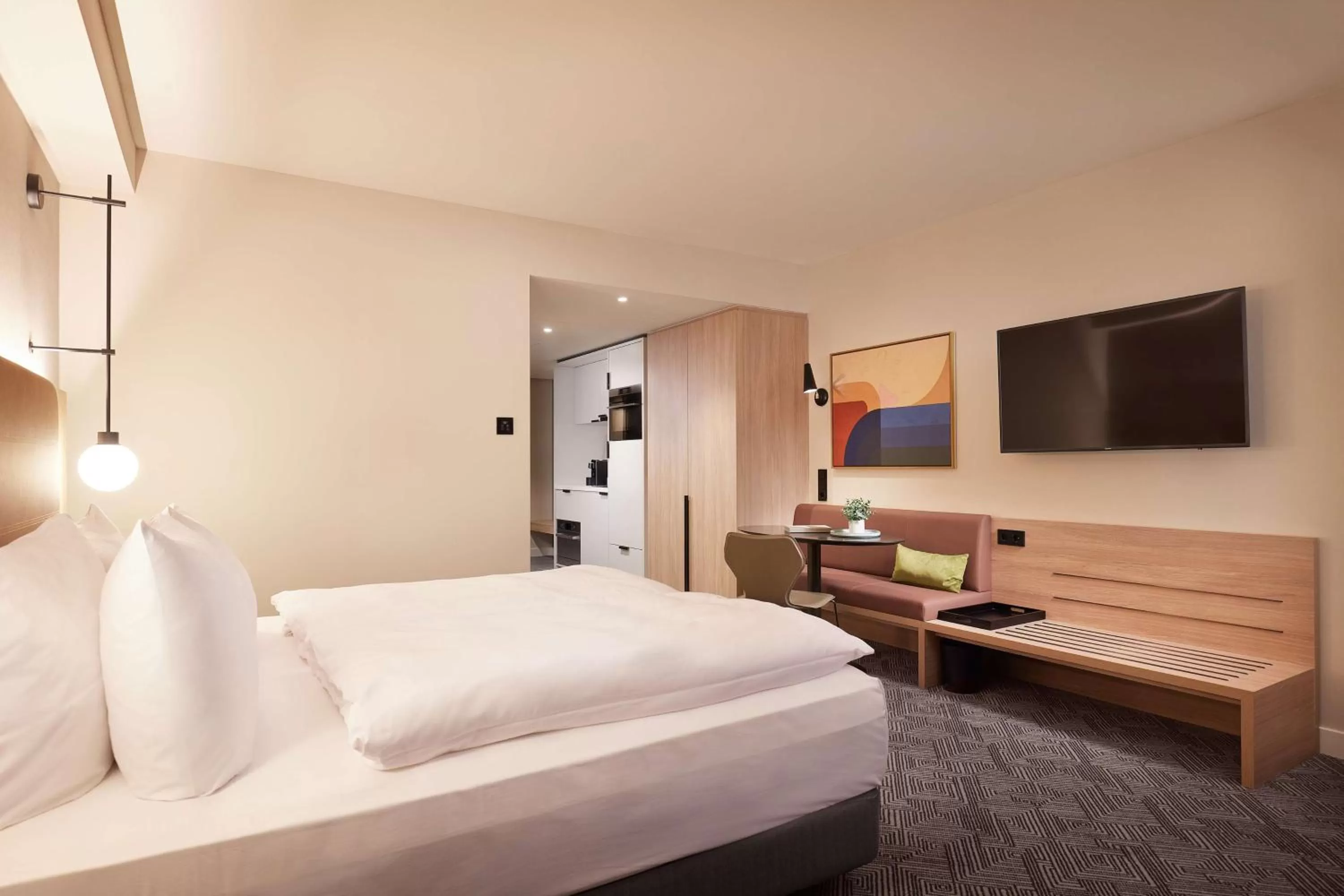 Bedroom, Bed in Adina Apartment Hotel Dusseldorf