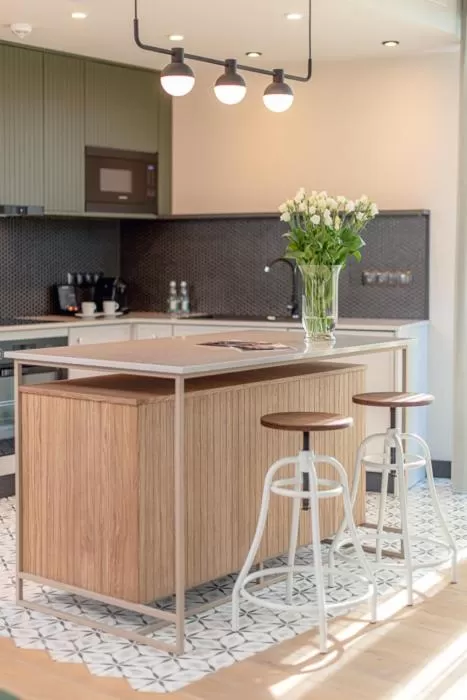 Kitchen or kitchenette in EXCLUSIVE Aparthotel MARINA