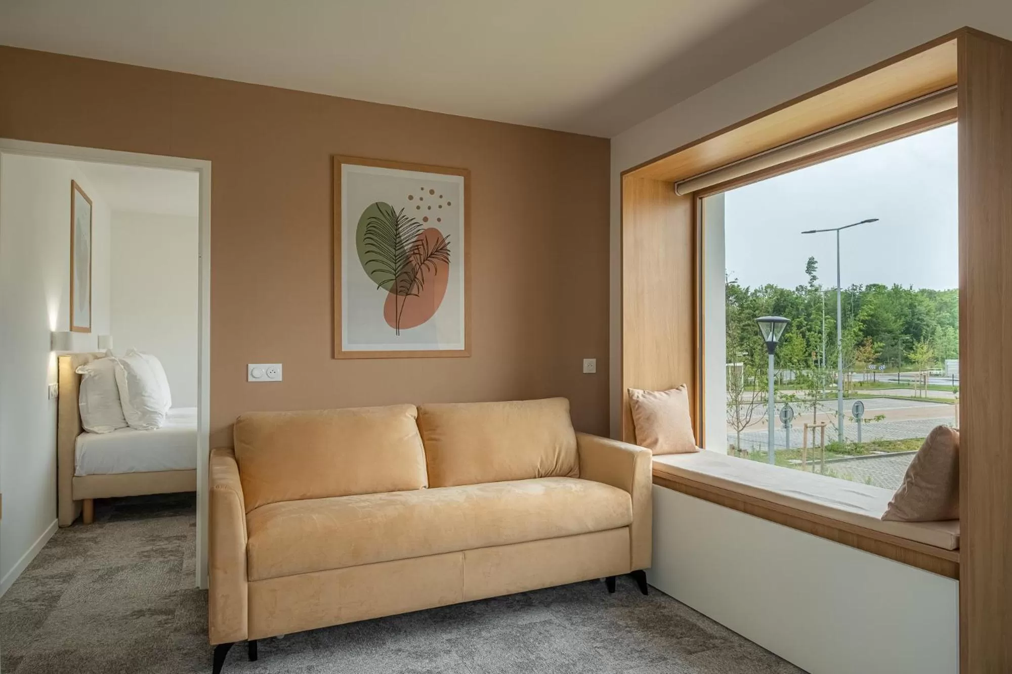 Bed in Hôtel Amiens Sud