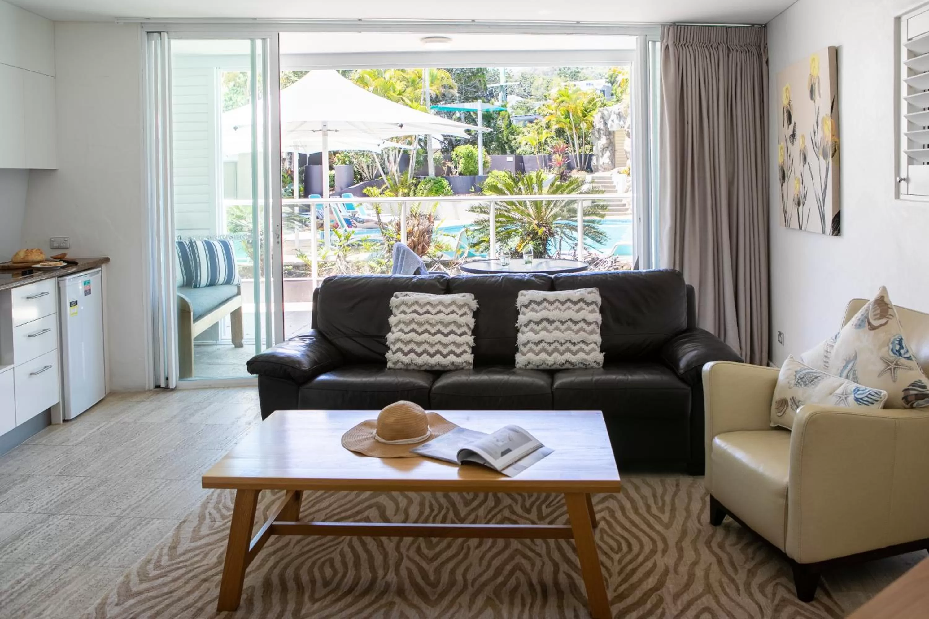 Seating area in Noosa Blue Resort