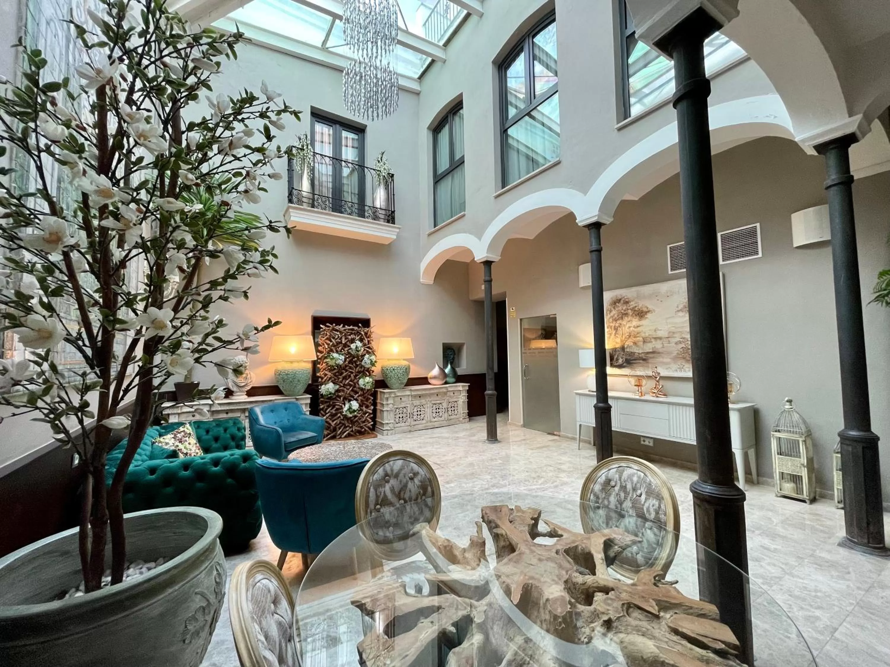 Inner courtyard view in Akla Hotel Mérida