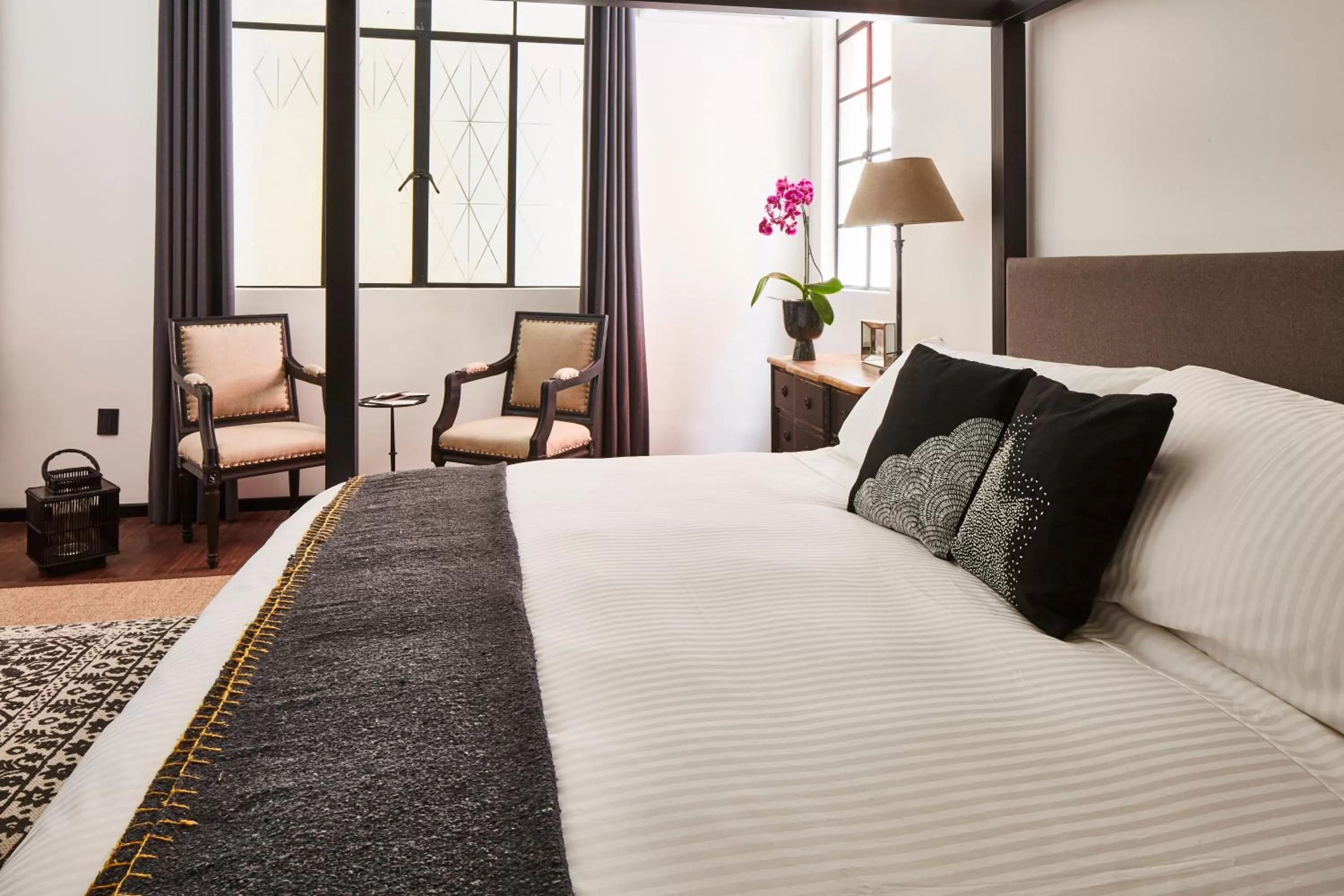 Bed in Orchid House Mexico City