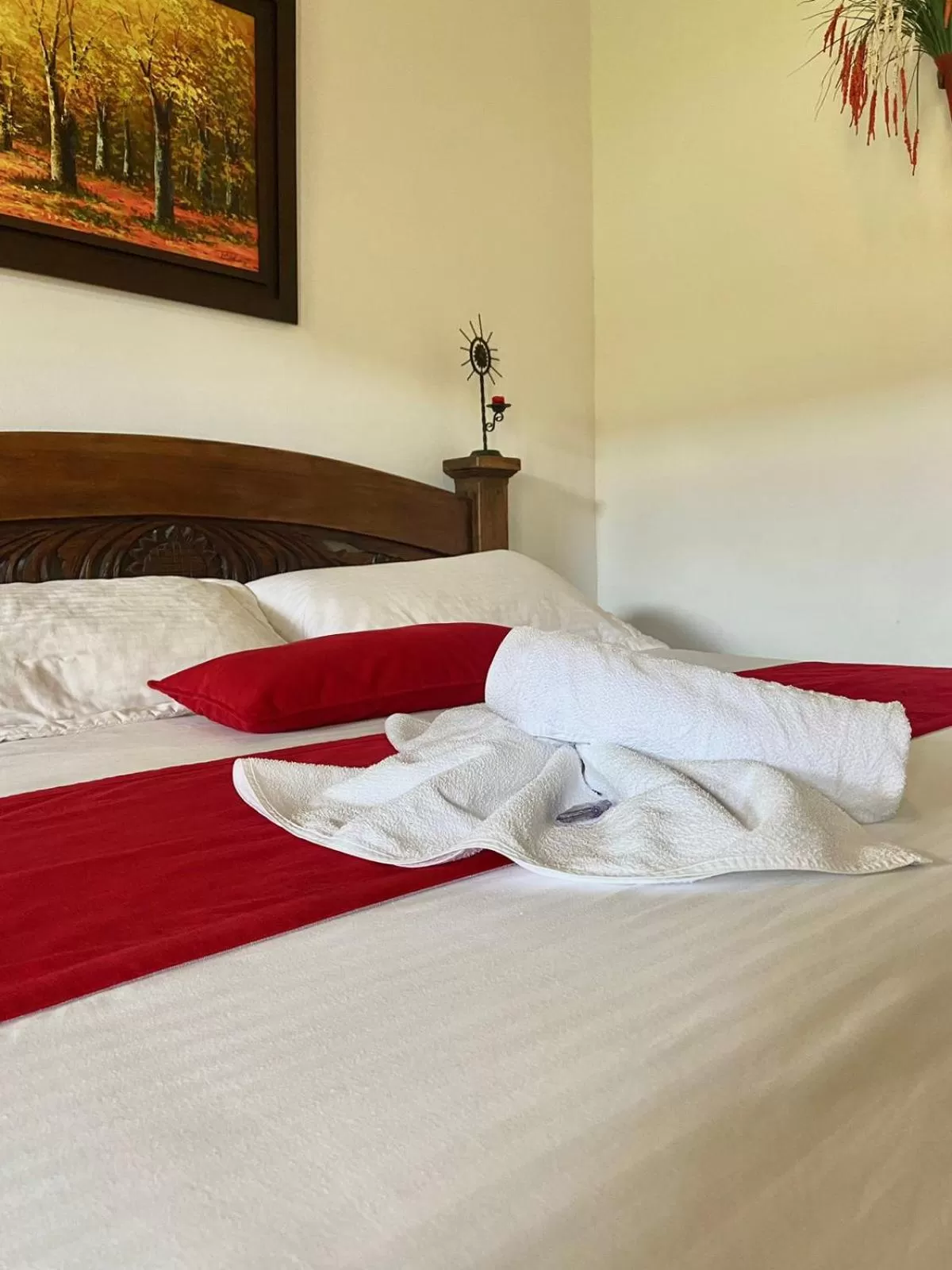 Bed in Hotel Hacienda Santa Barbara