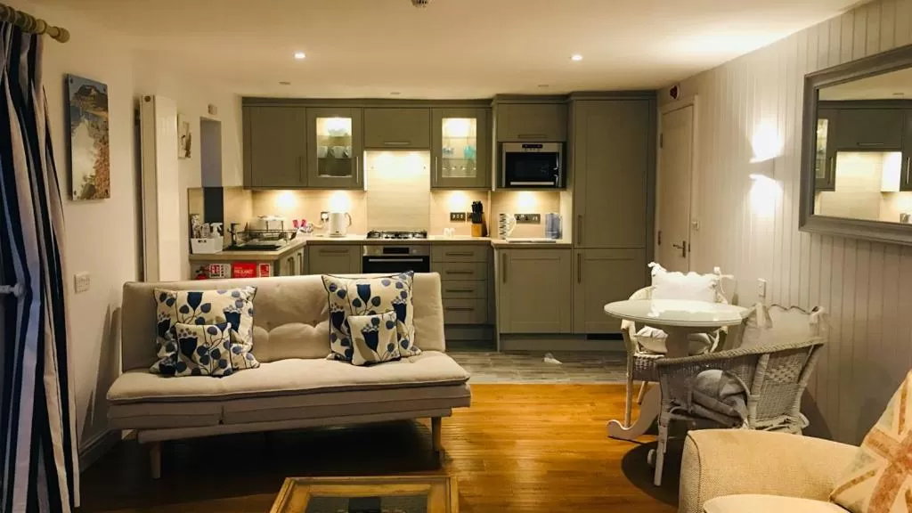 Kitchen or kitchenette in Chesil Beach Lodge Burton Bradstock Dorset DT64RJ