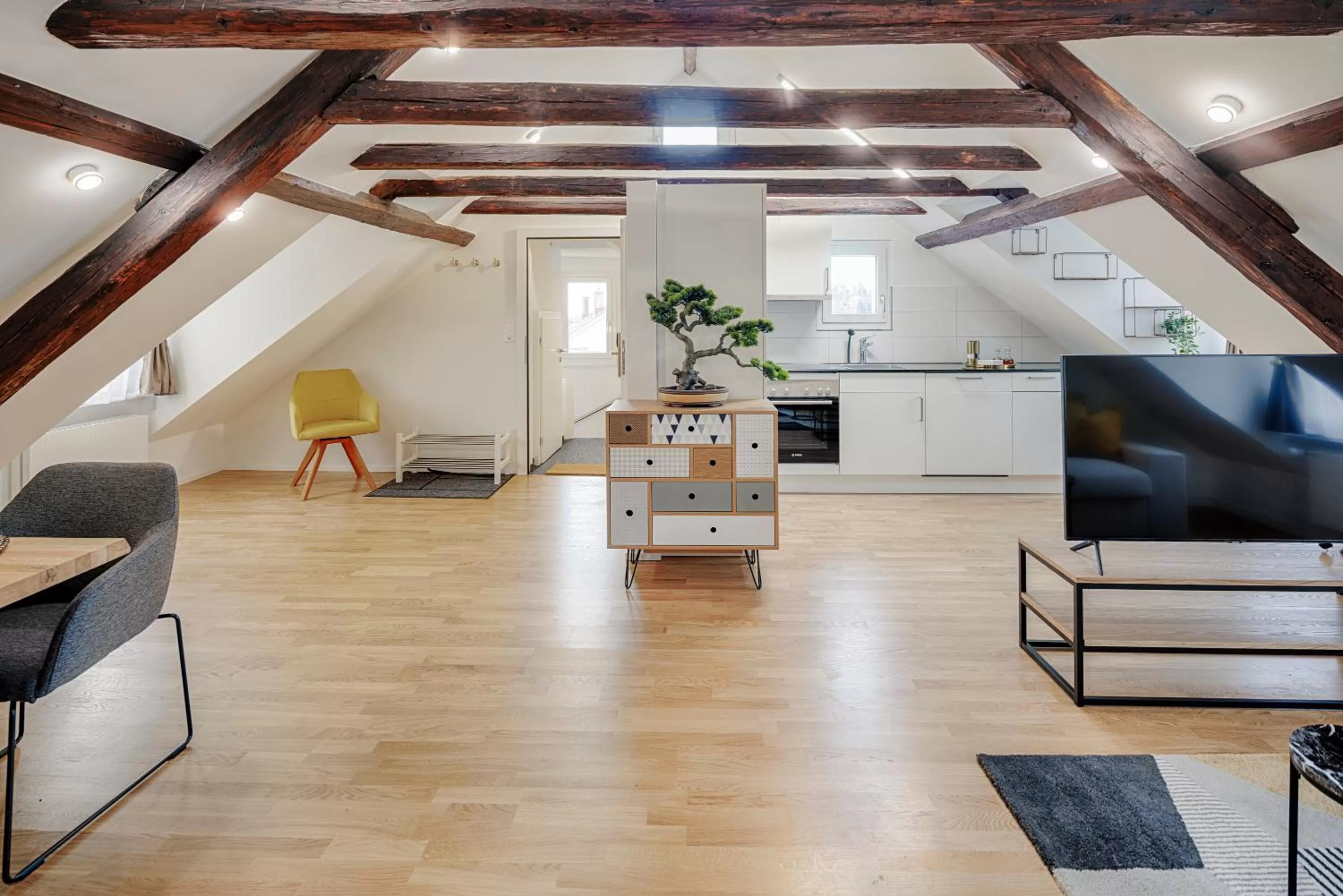 TV and multimedia in VISIMO Apartments St Georgen-Strasse St Gallen - Design City Nature