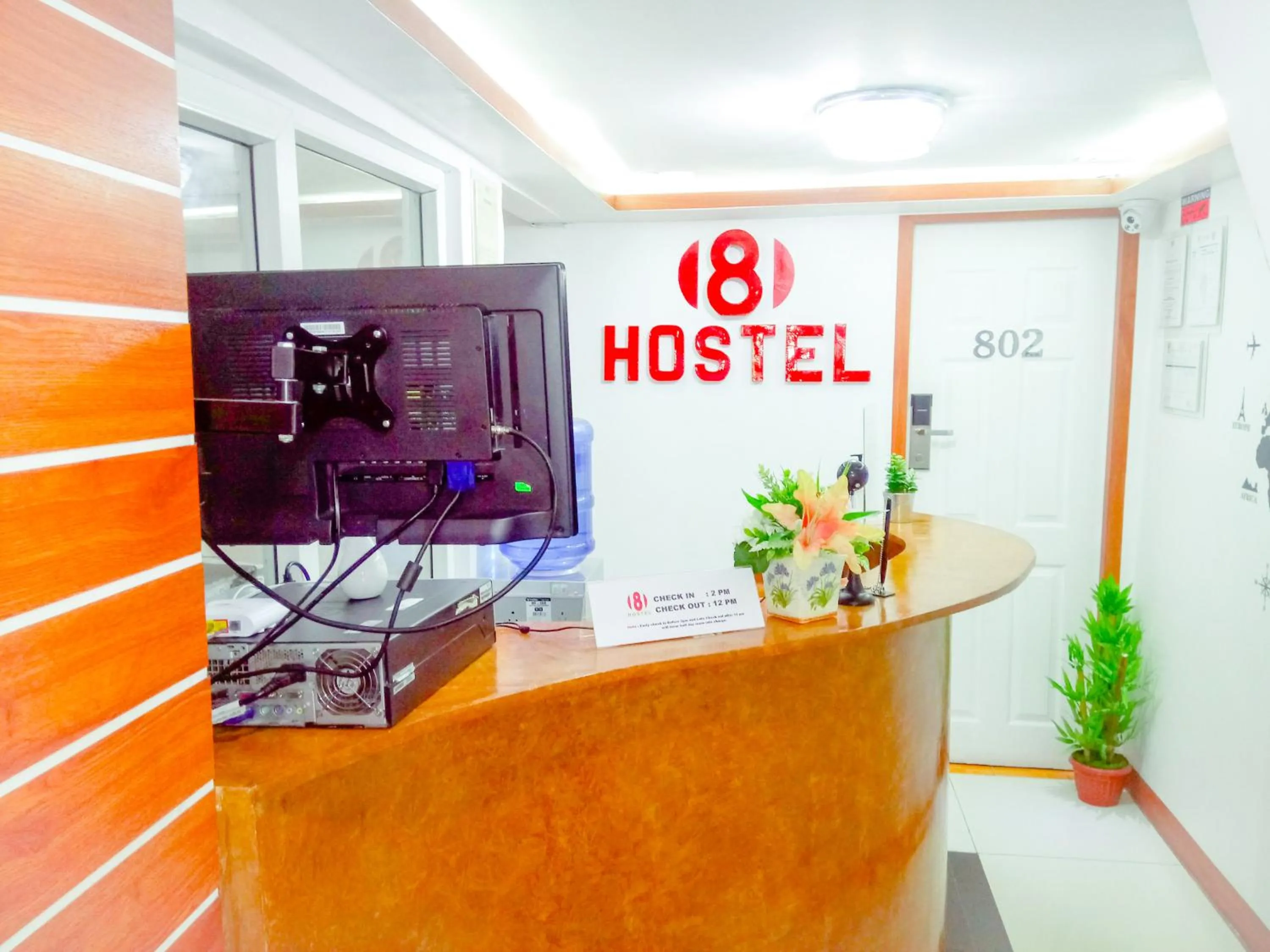 Lobby or reception in 8Hostel