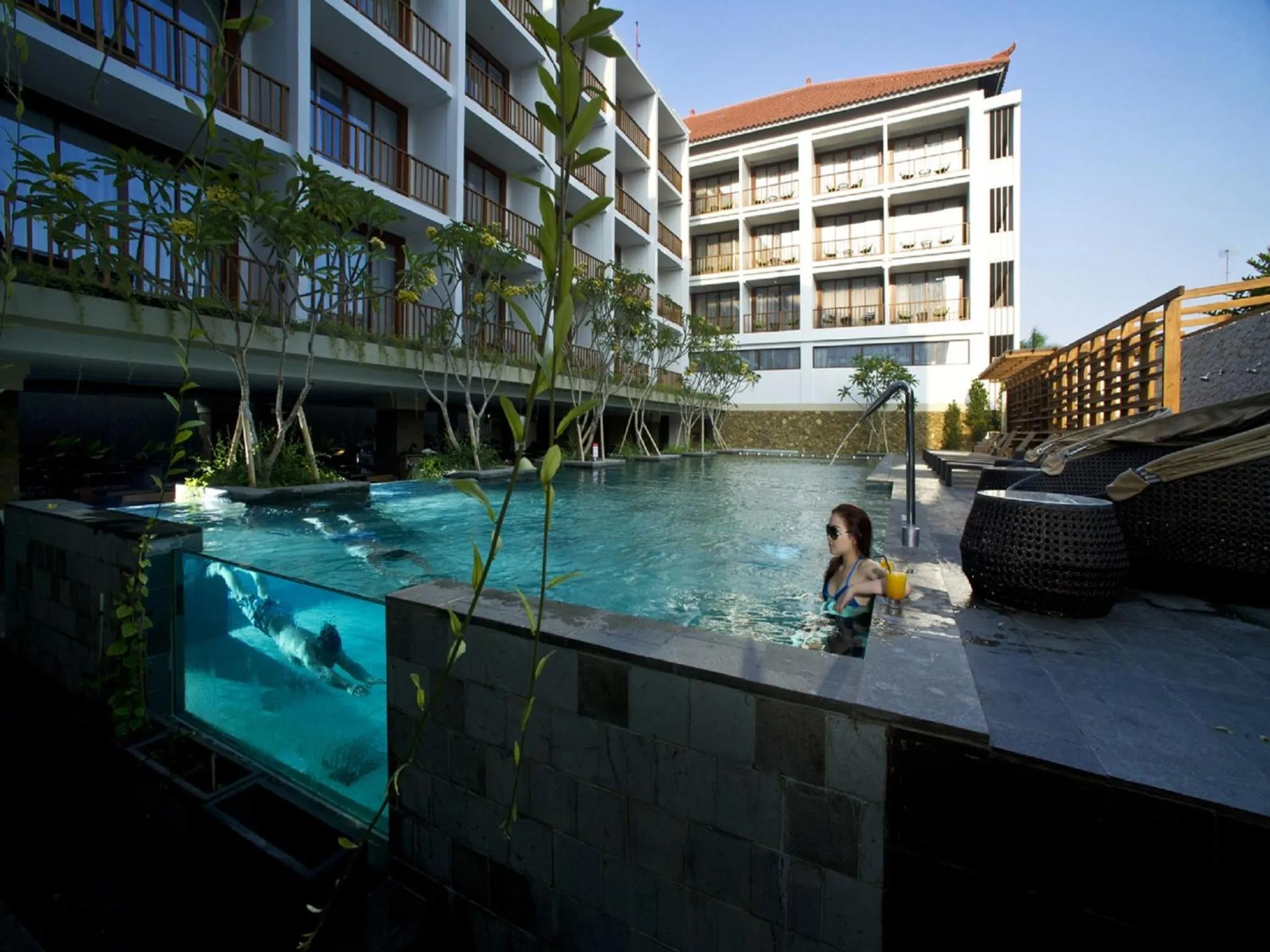 Swimming pool in Grand Zuri Kuta Bali