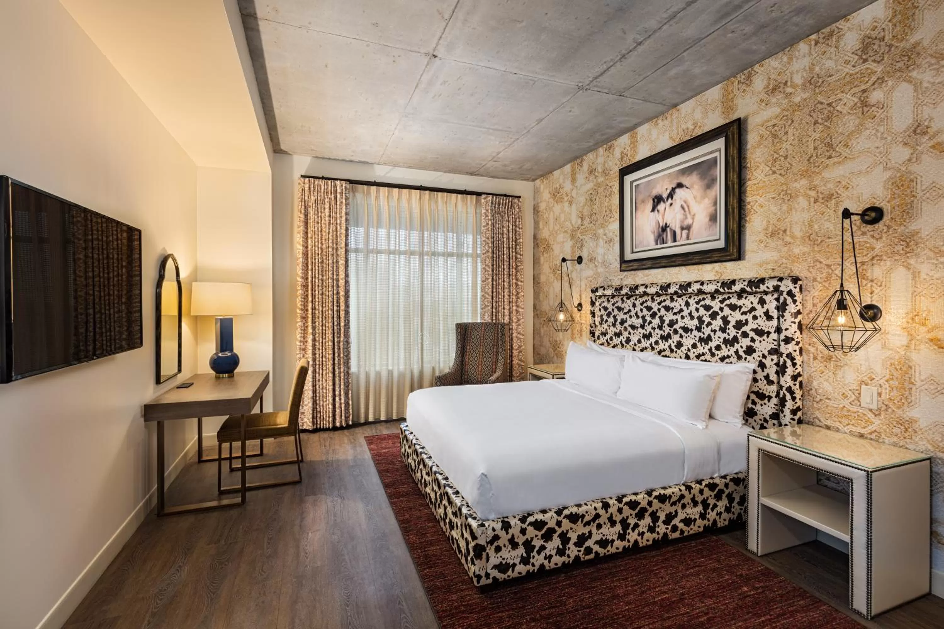 Bed in The Brownwood Hotel & Spa