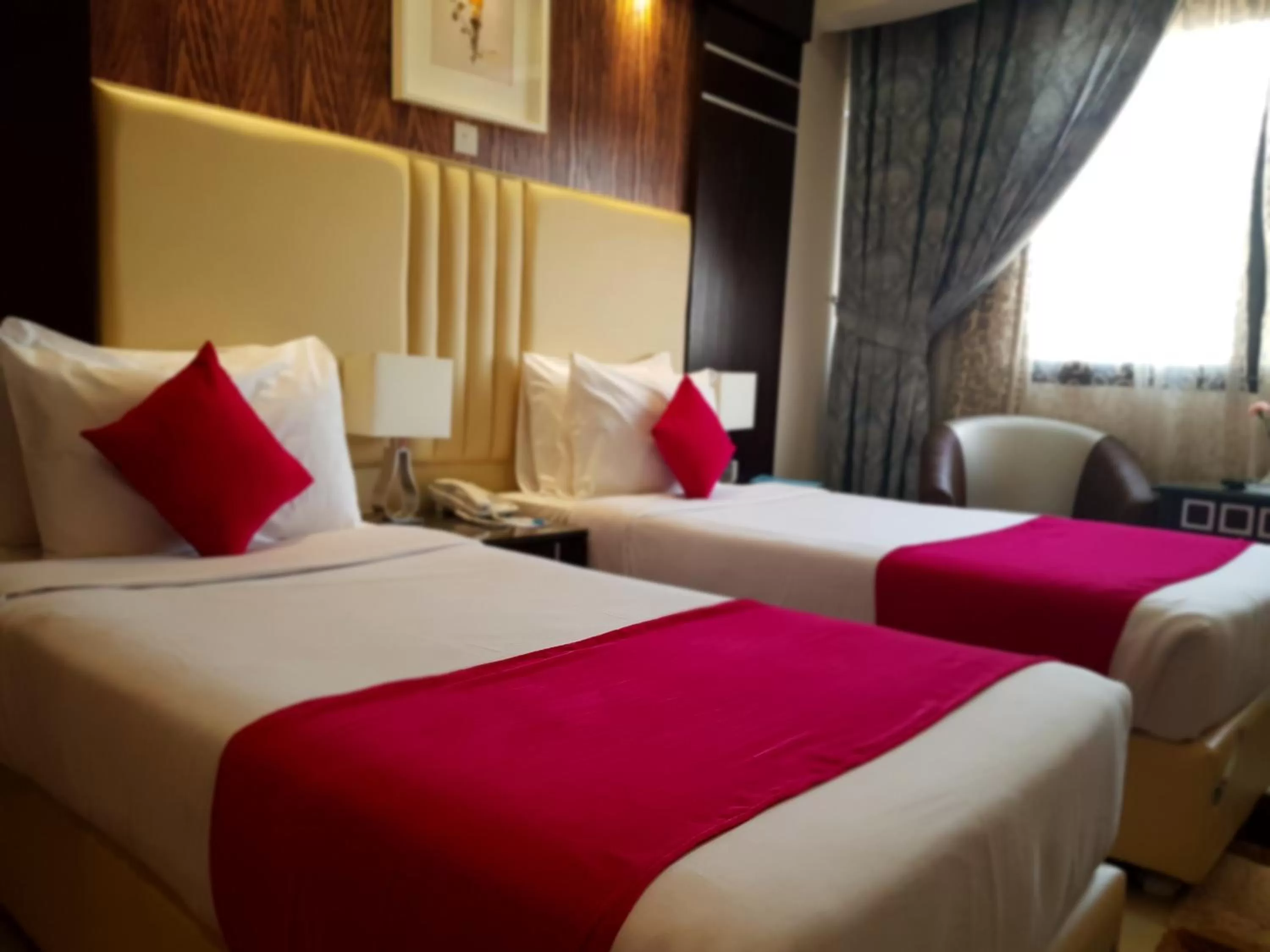 Bed in Kuwait Continental Hotel