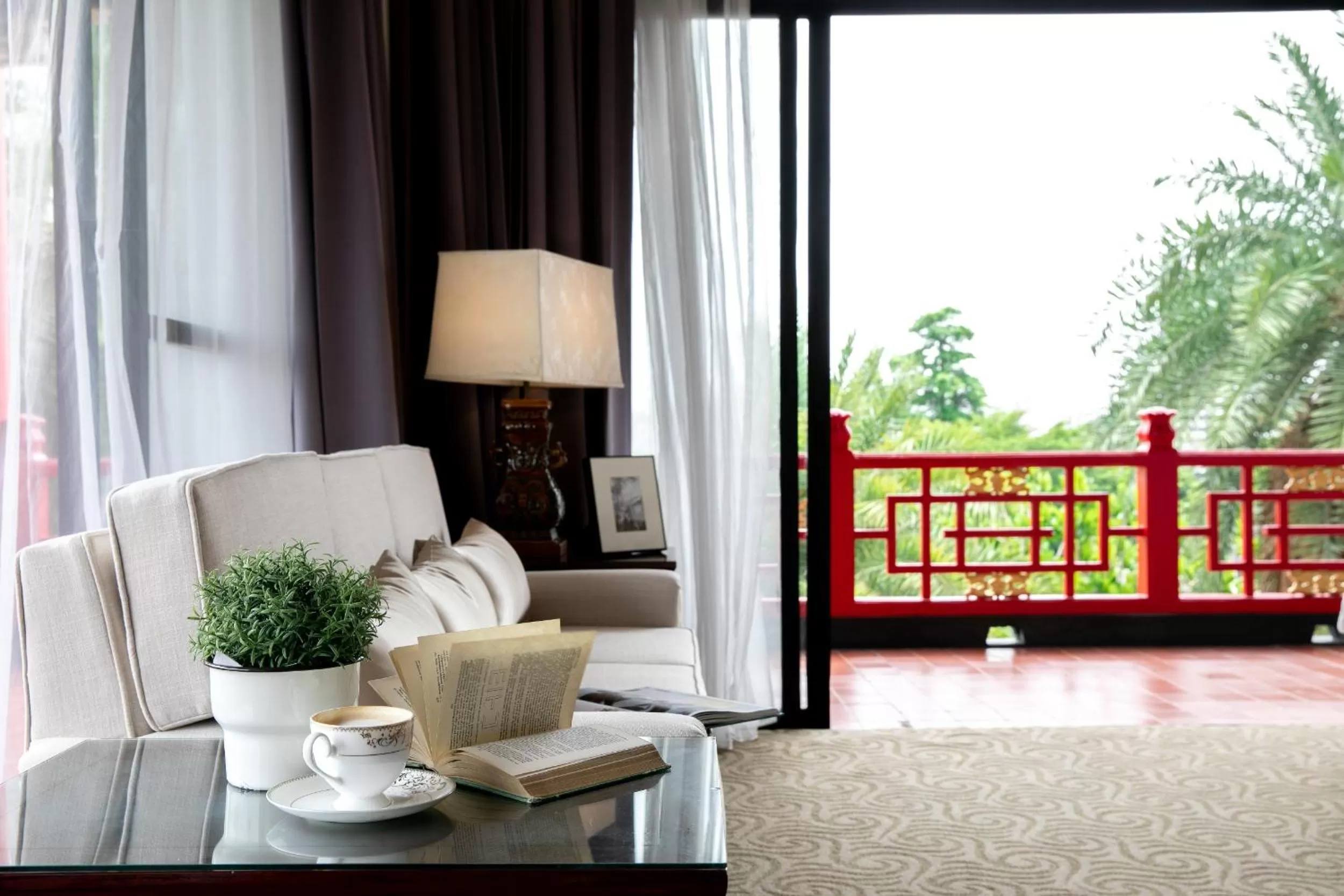 Garden view in The Grand Hotel Kaohsiung