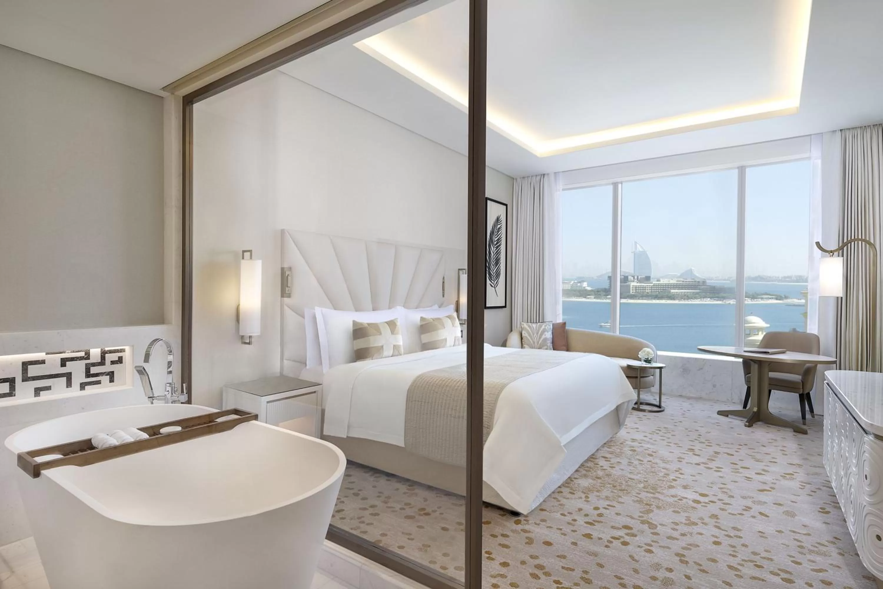 Bathroom, Bed in The St. Regis Dubai, The Palm