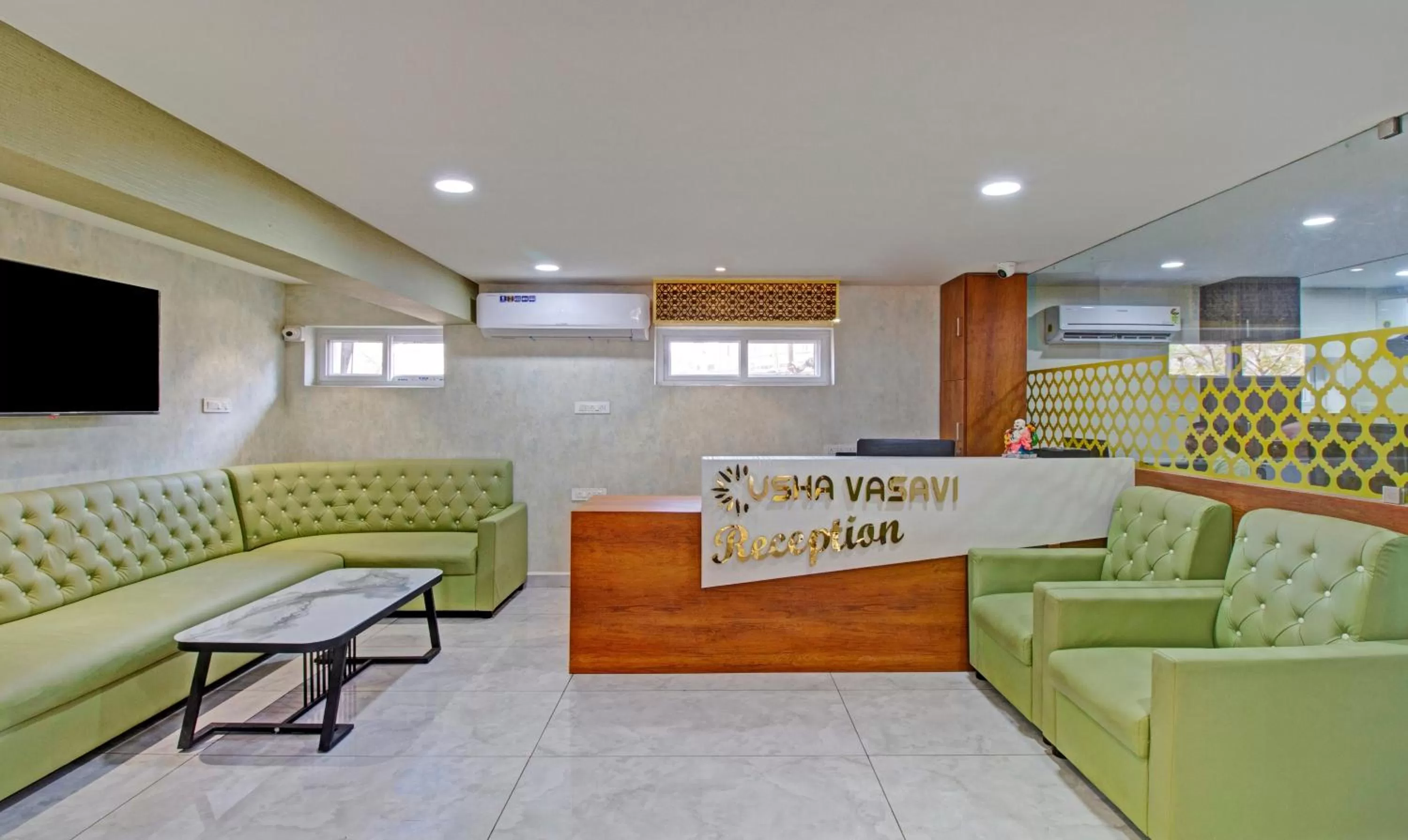 Lobby or reception in Treebo Usha Vasavi Alipiri Road, 2 Km From Tirupati Central Bus Station