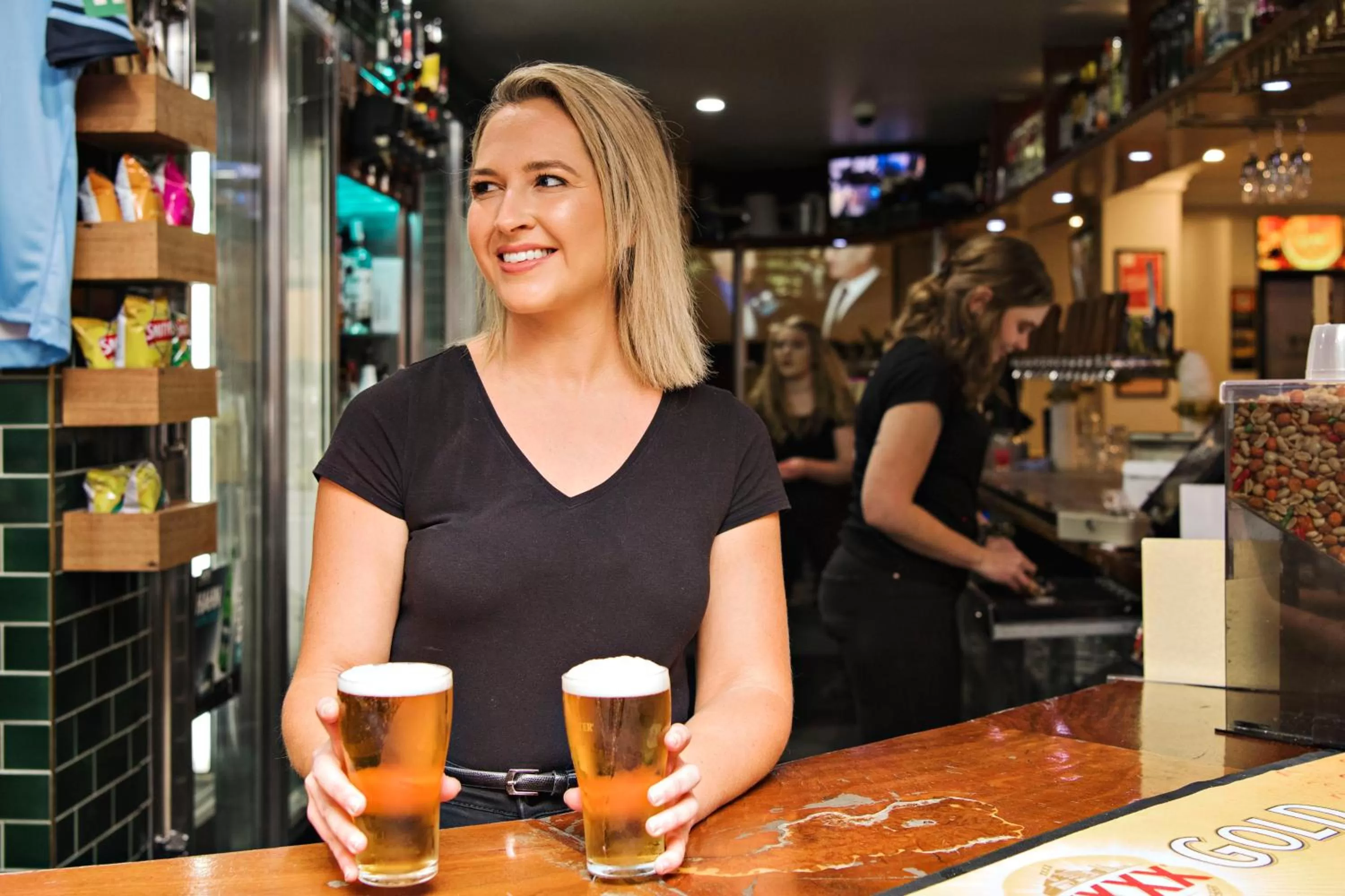 People in The Woolpack Hotel