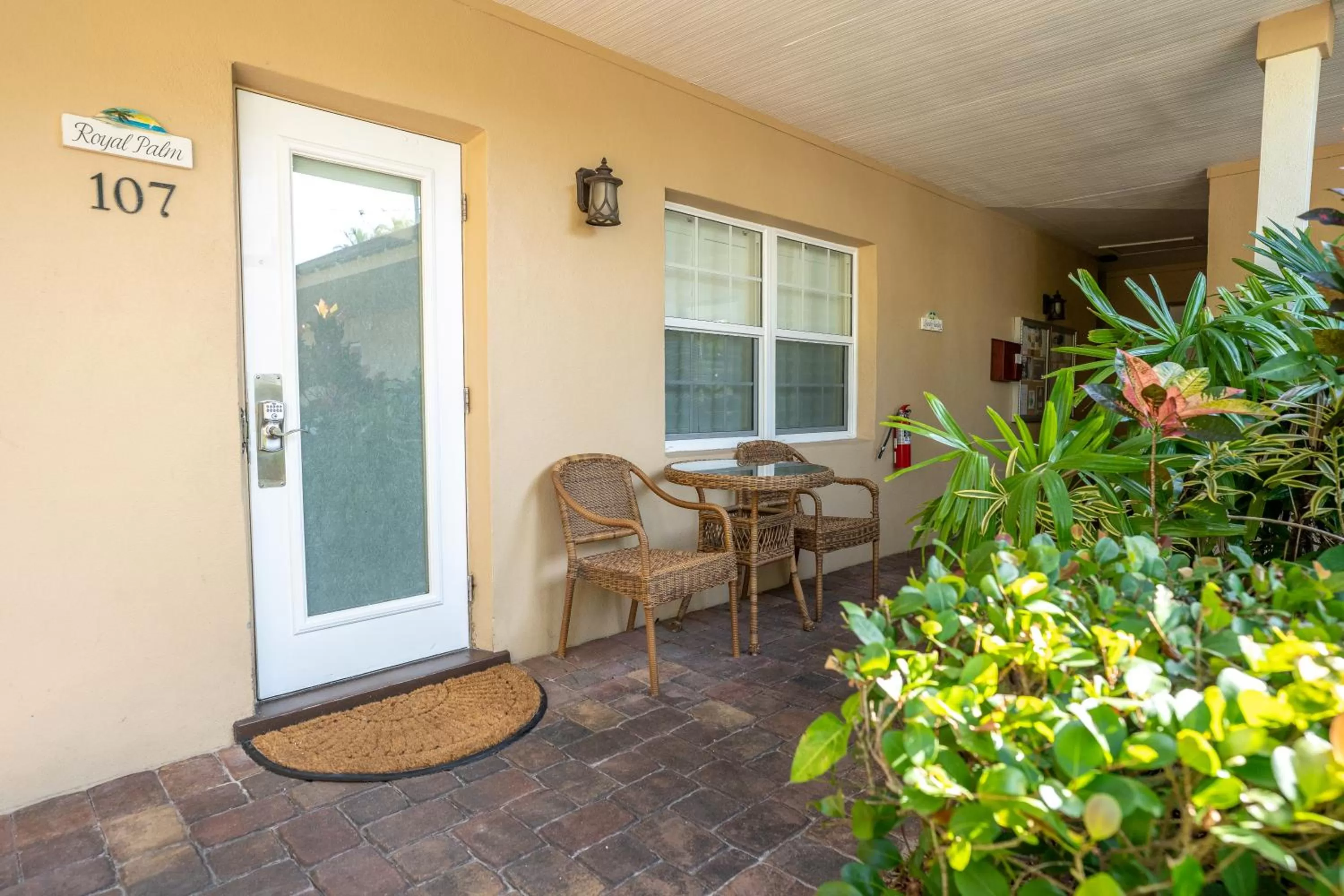 Patio in The Capri at Siesta