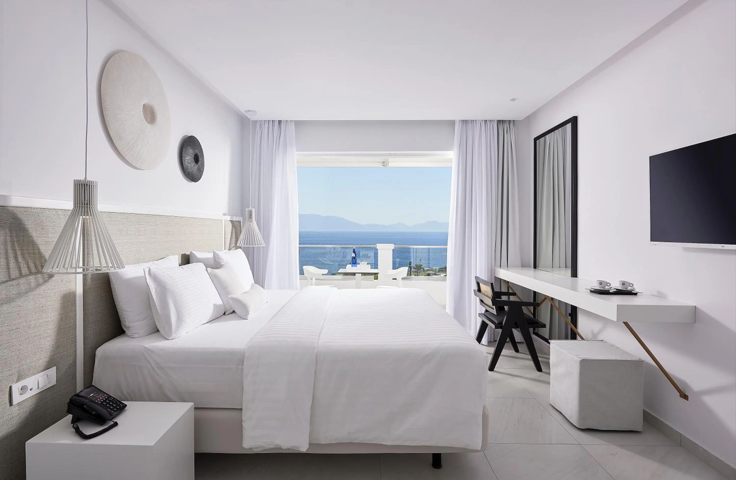 Bedroom, Bed in Dimitra Beach Hotel & Suites