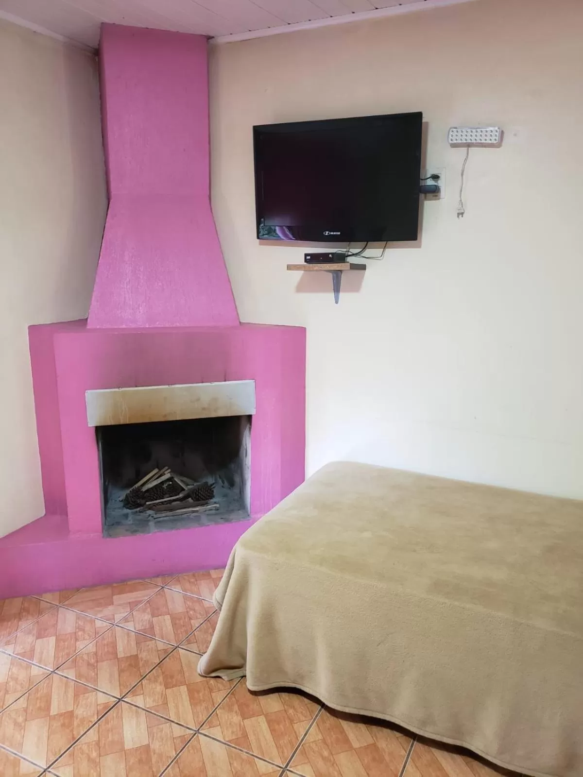 Bed in Pousada da Chacara