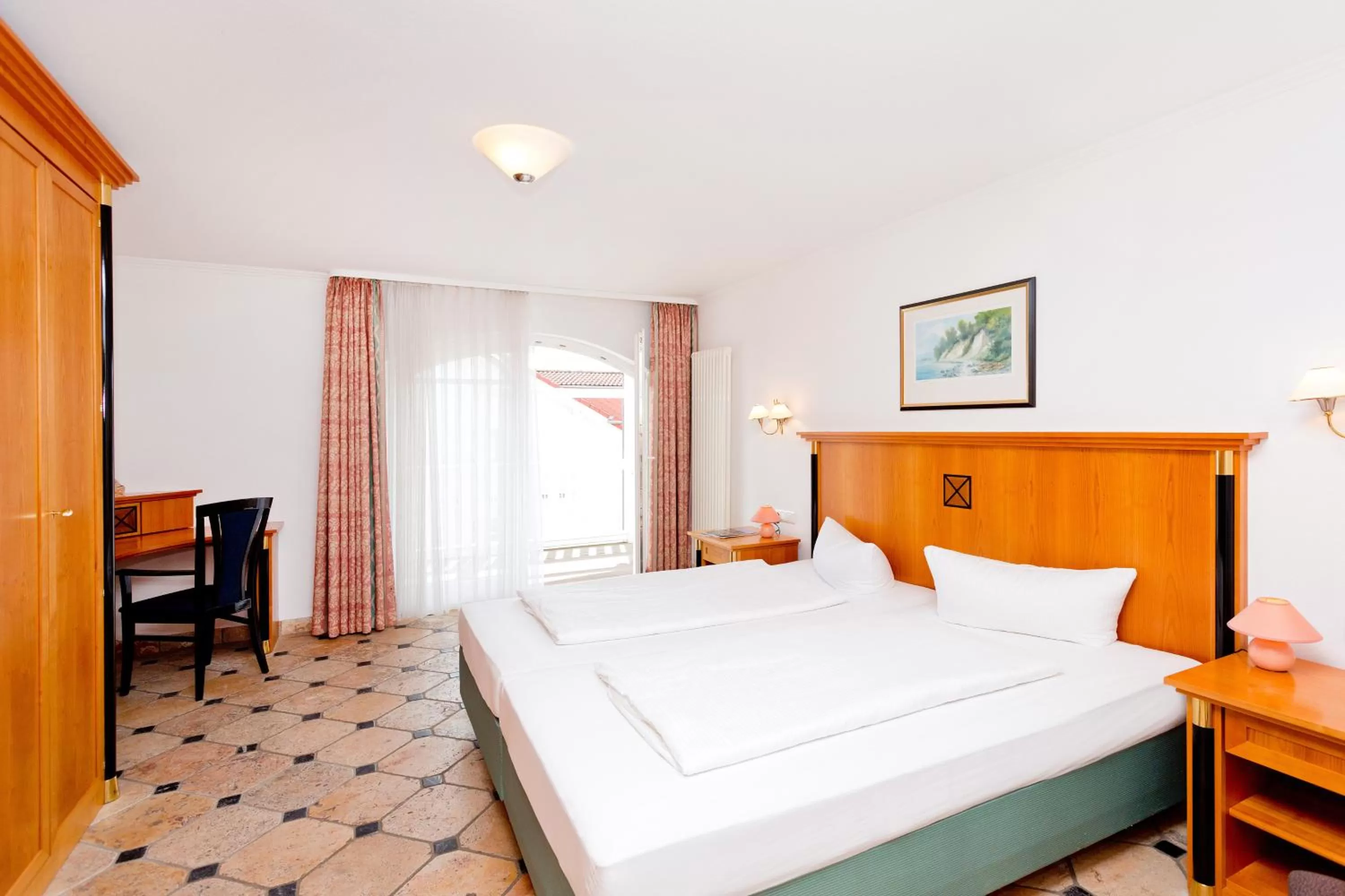 Bedroom, Bed in Strandhaus Belvedere