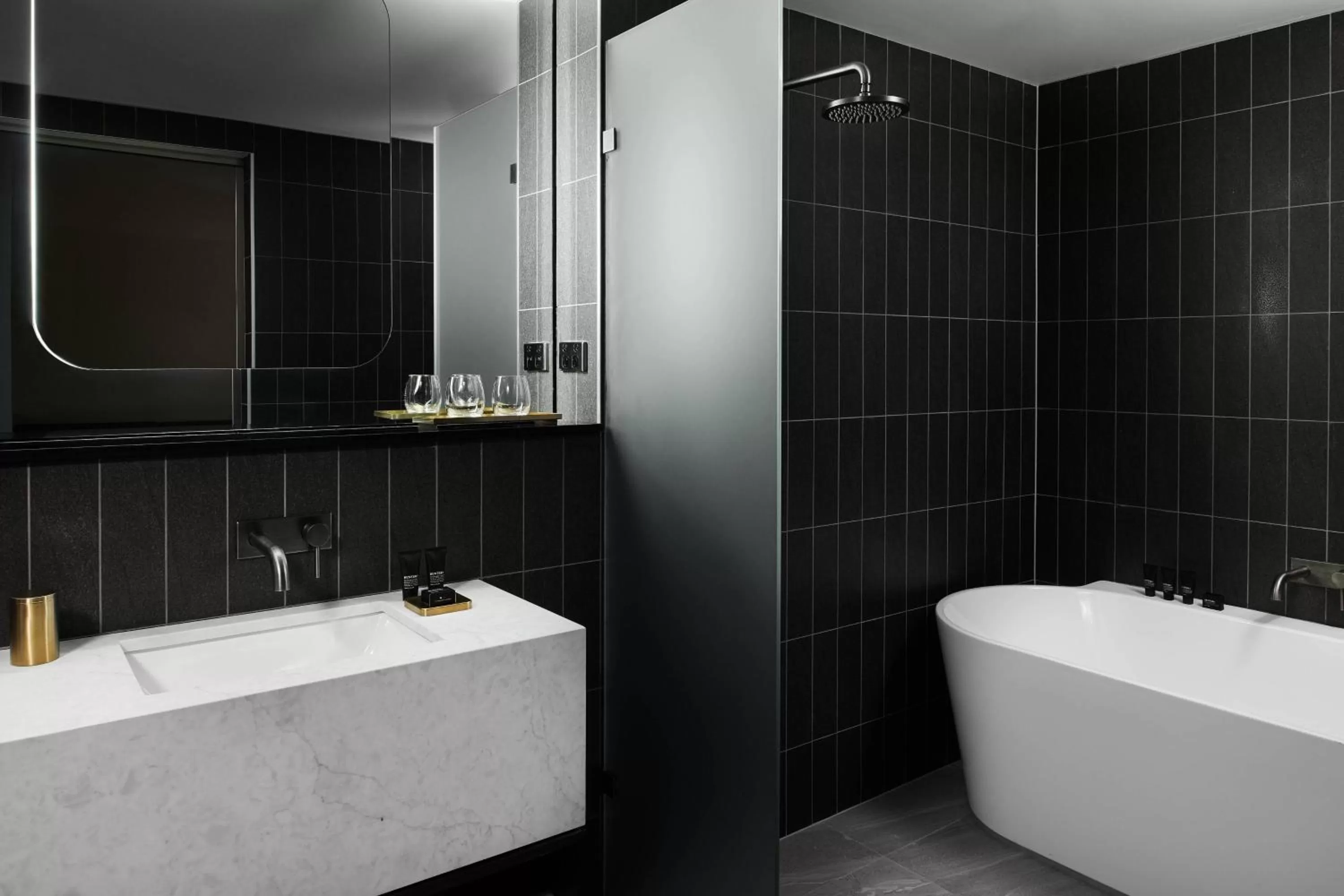 Bathroom in Midnight Hotel, Autograph Collection