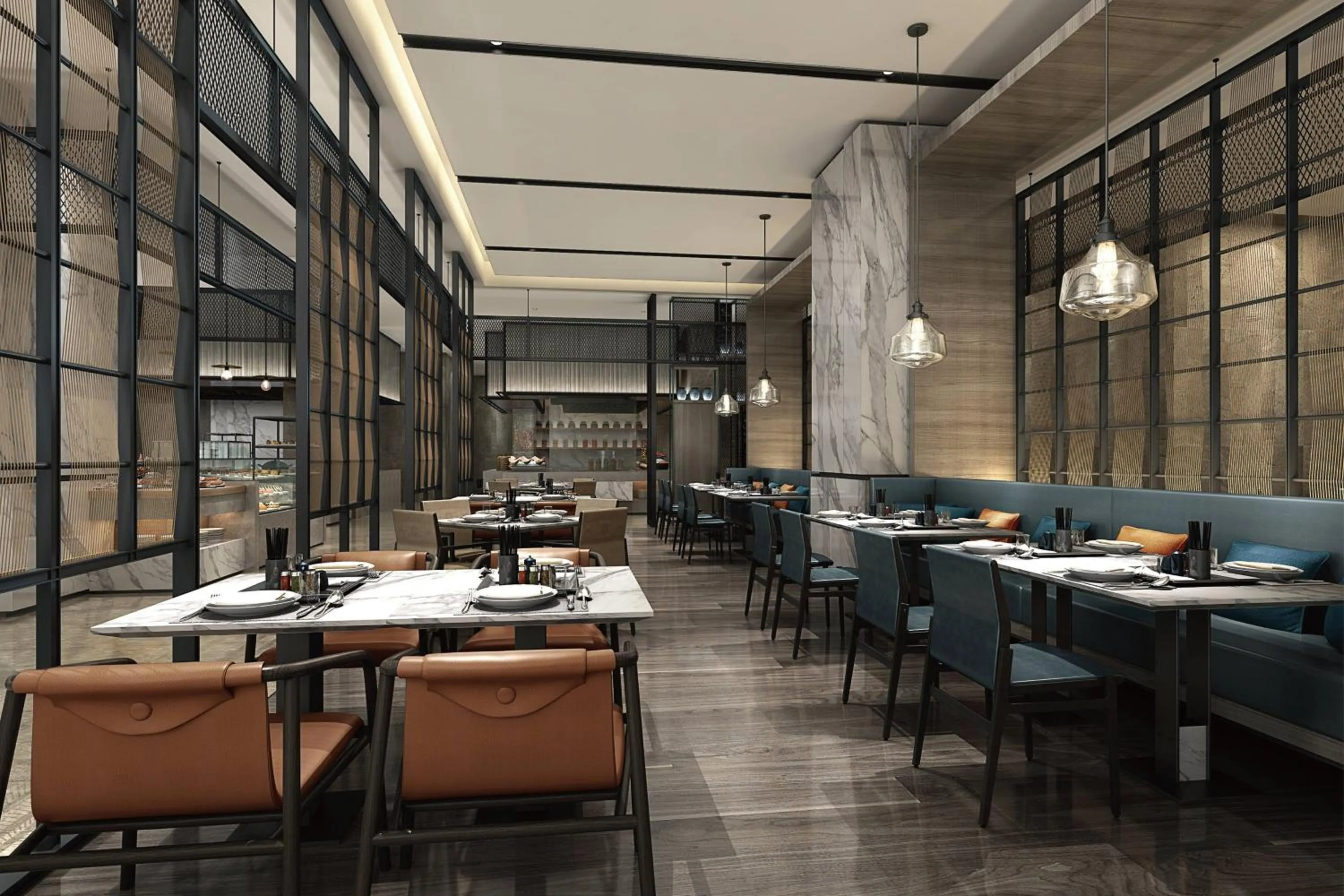 Kitchen or kitchenette in Wuhan Marriott Hotel Hankou