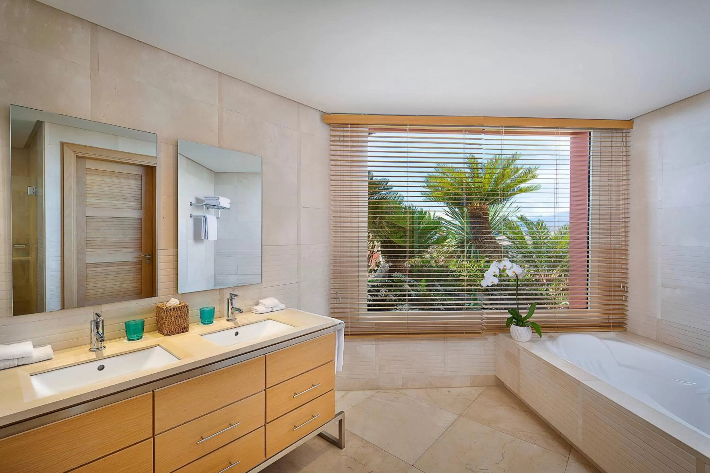 Bathroom, Bed in The Ritz-Carlton Tenerife, Abama