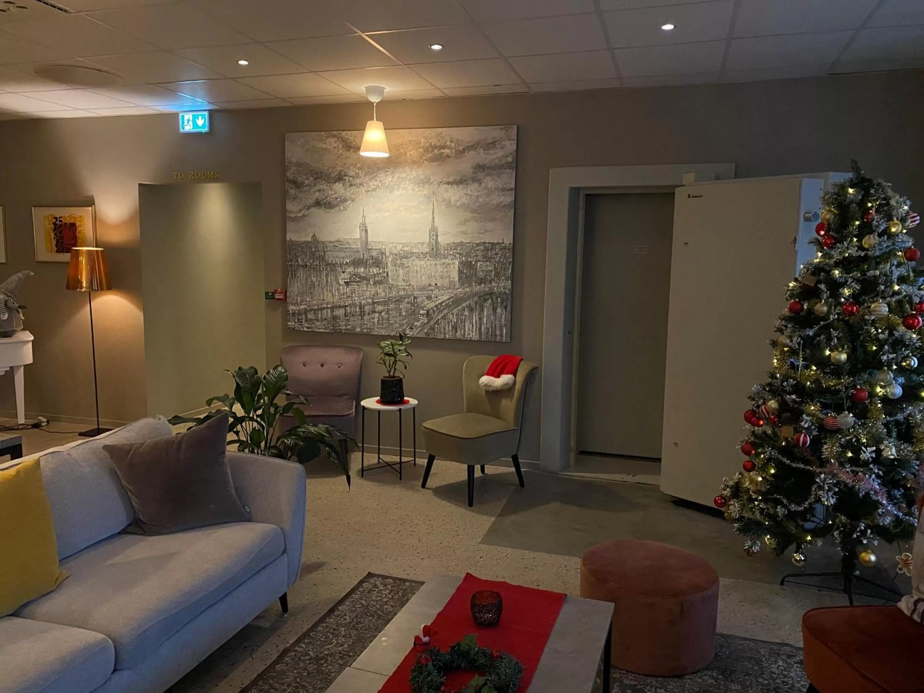 Property building, Seating Area in LA Hotel