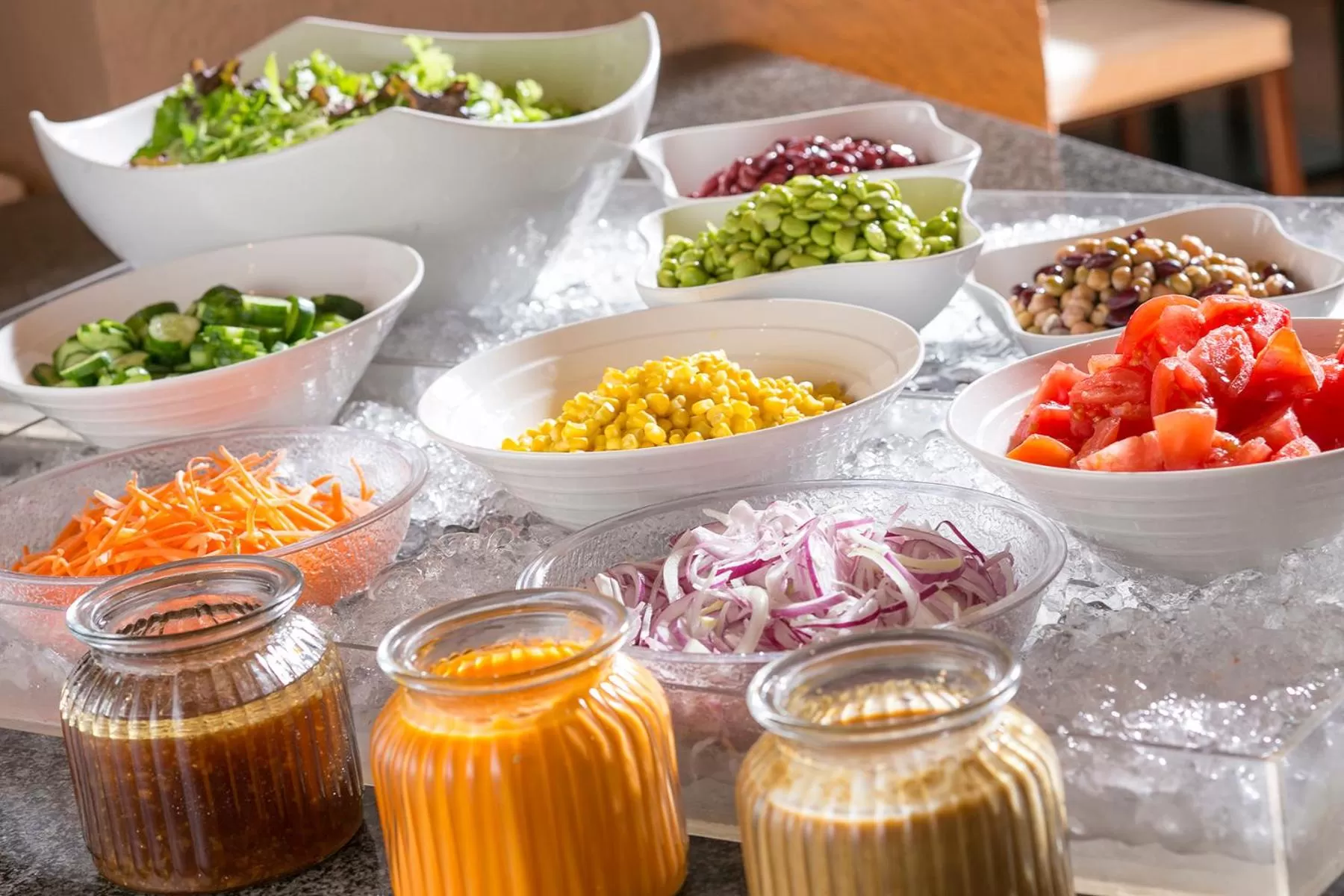 Buffet breakfast in The Residential Suites Fukuoka