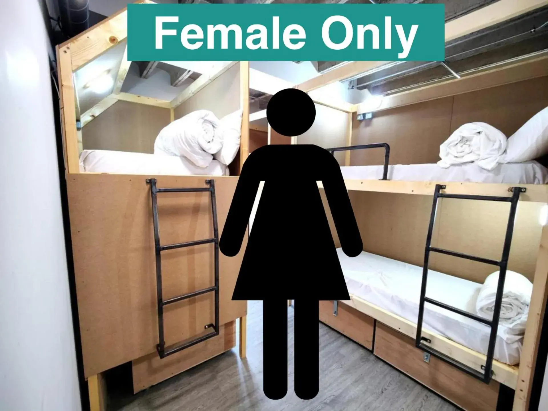 Bunk Bed in 10-bed Female Dormitory Room in Cwtsh Hostel Bunk Bed in 10-bed Female Dormitory Room in Cwtsh Hostel
