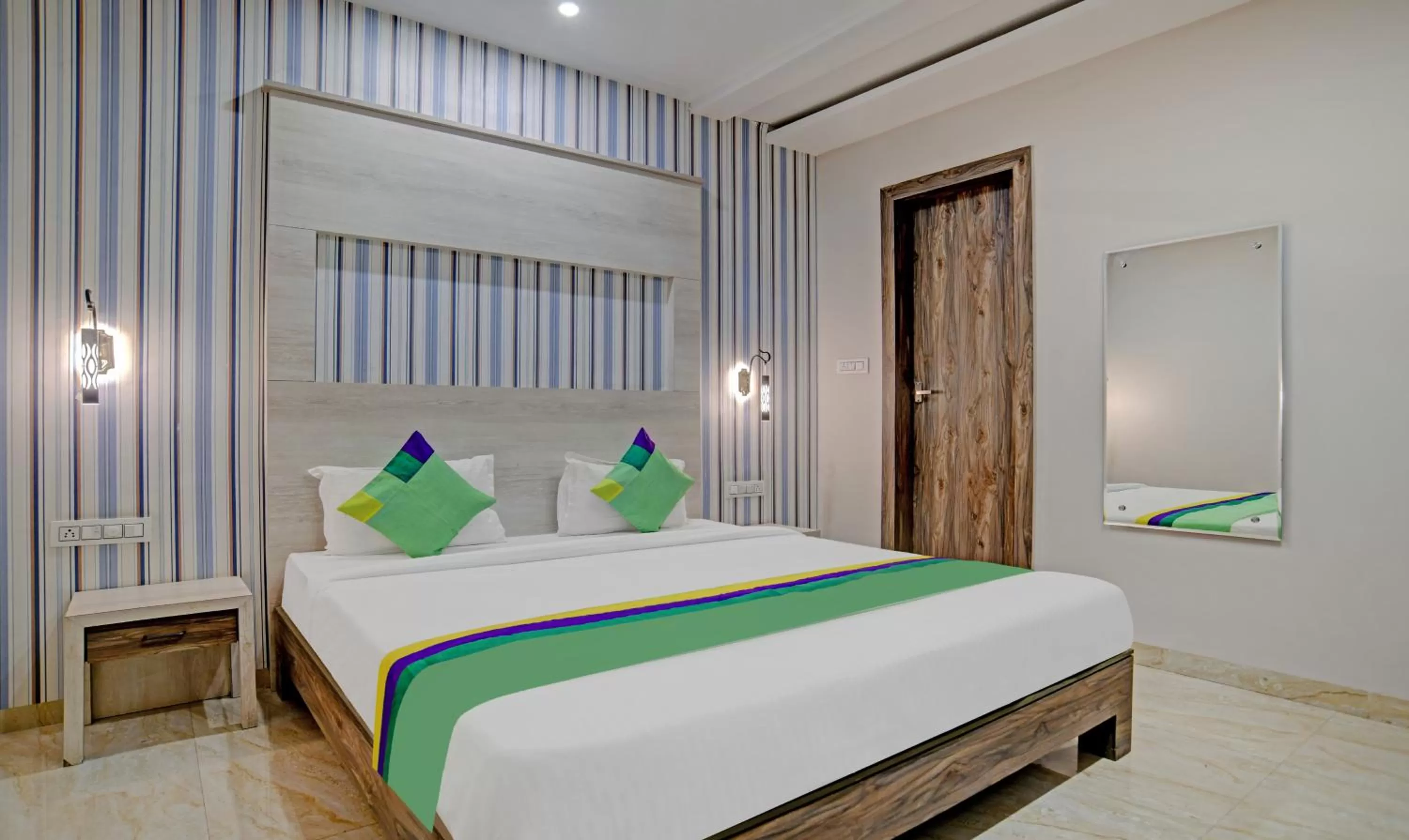 Bed in Treebo Trend Shiv Chhaya Vijay Nagar