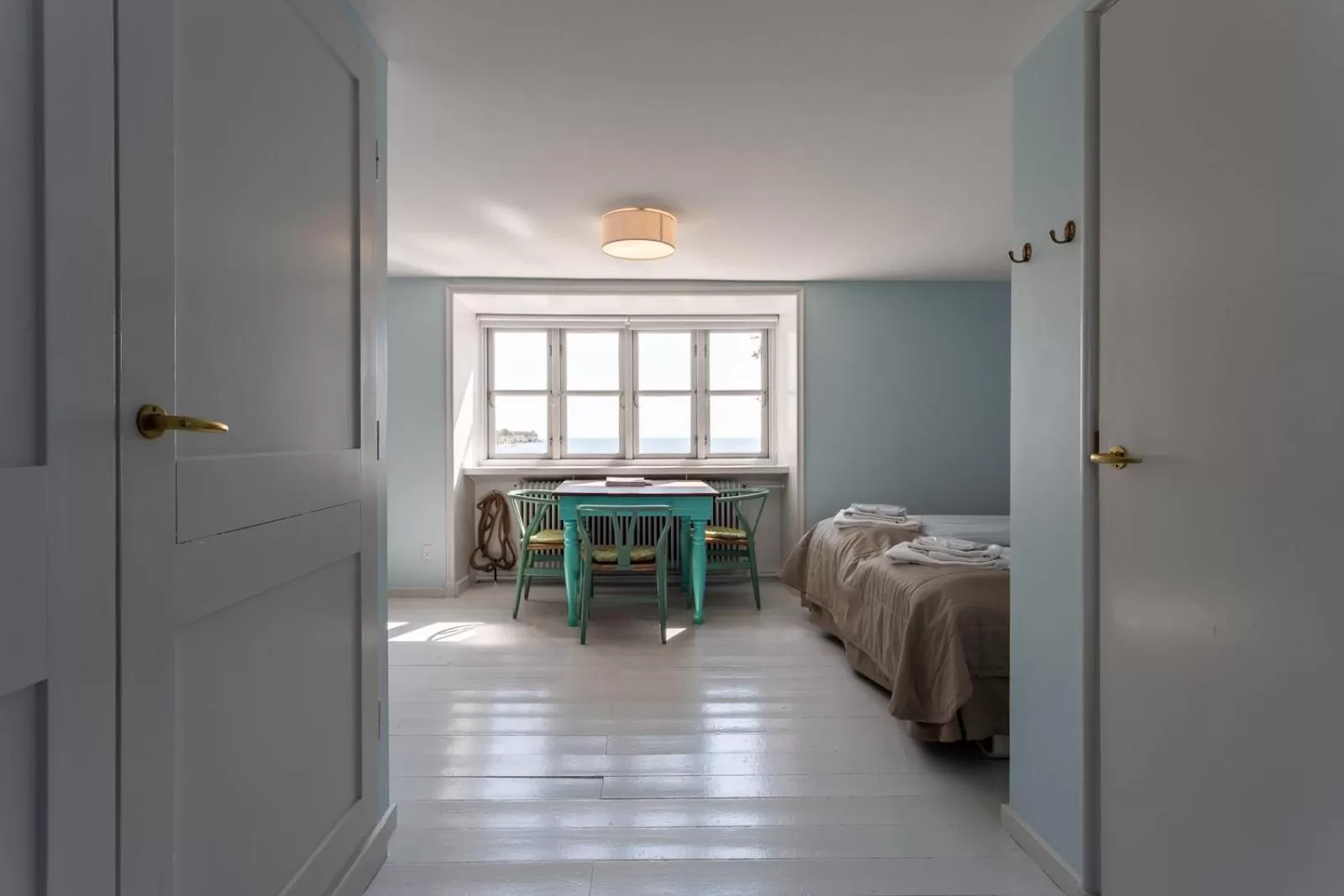 View (from property/room), Bed in Rødvig Kro og Badehotel