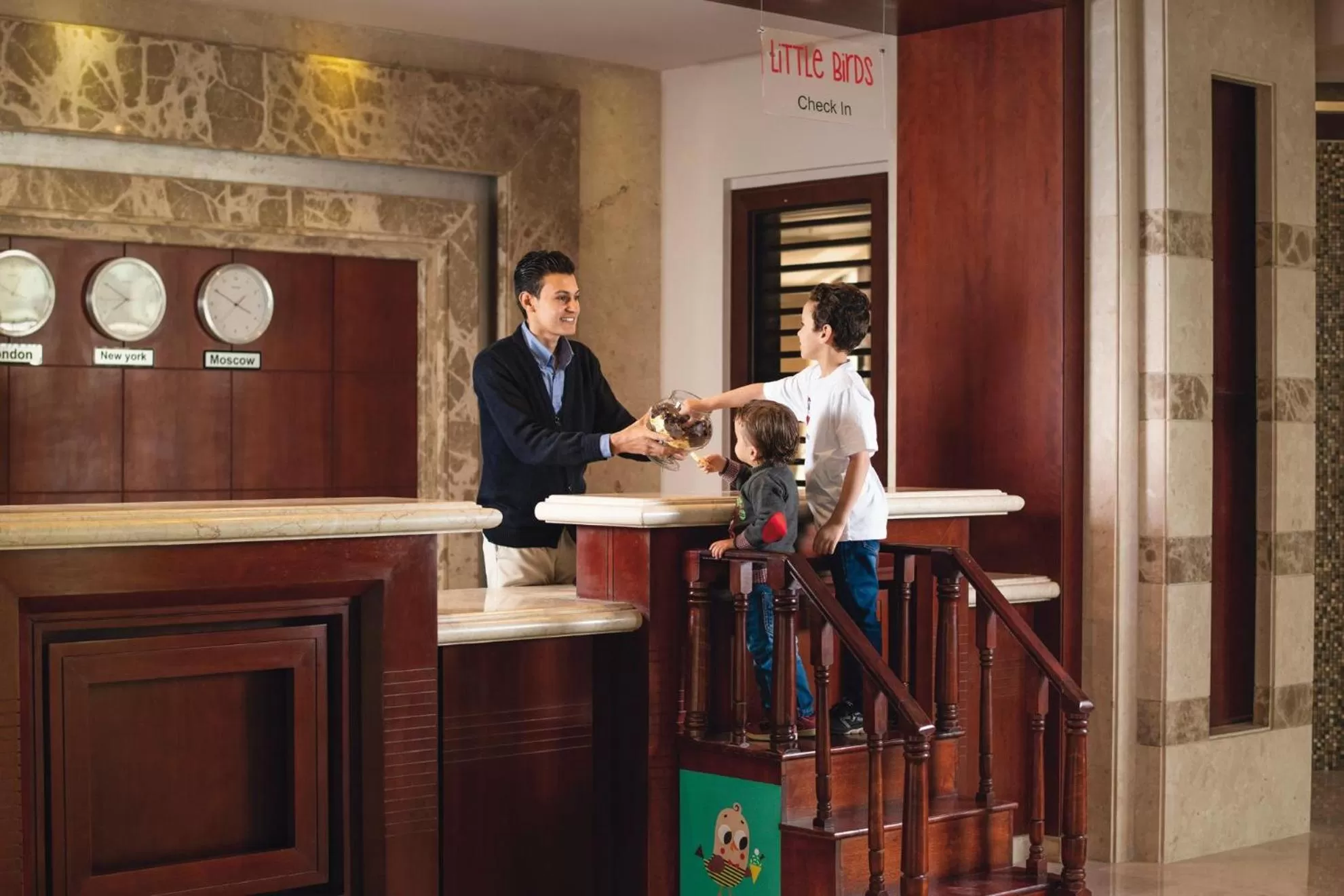 Staff in Movenpick Waterpark Resort & Spa Soma Bay