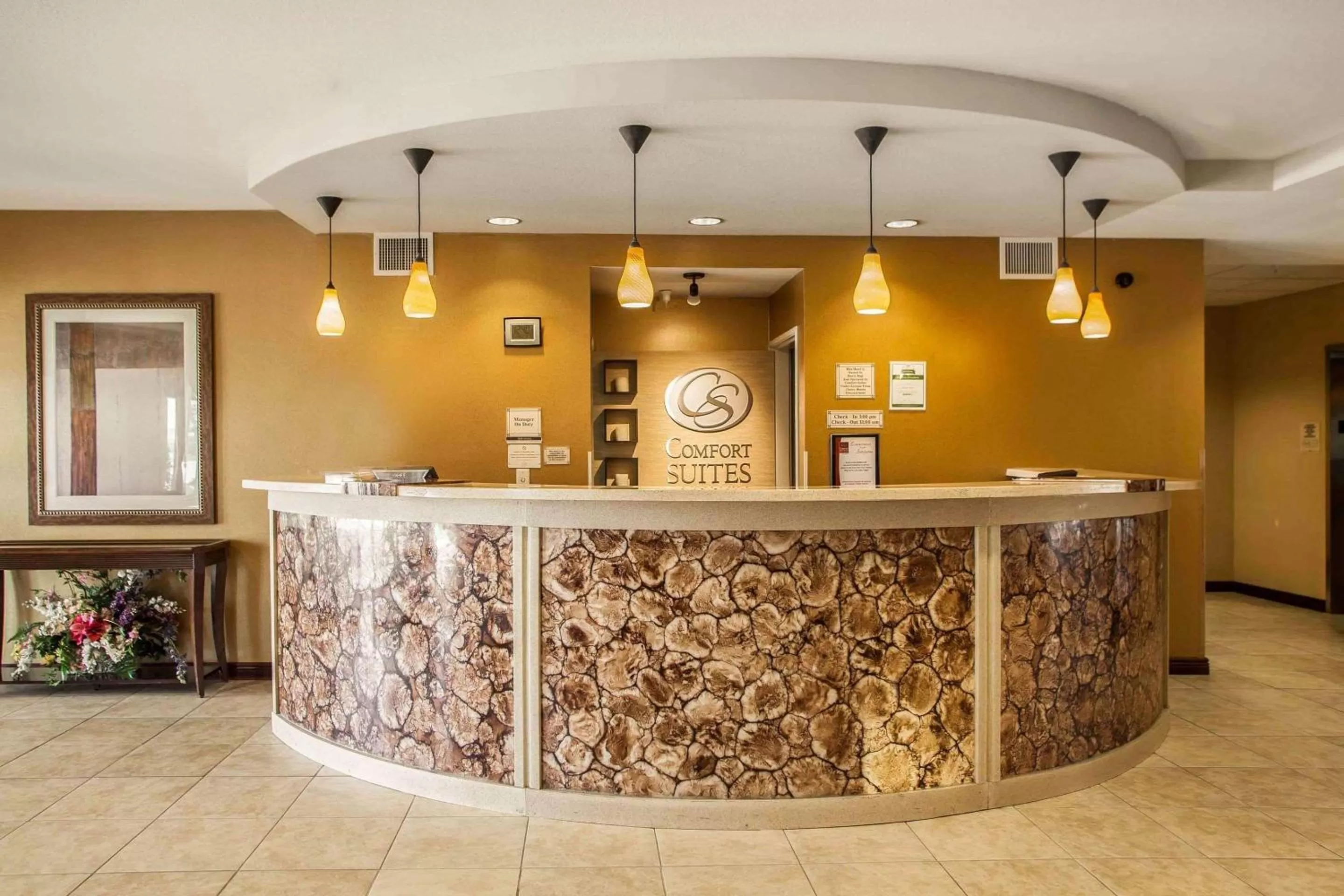 Lobby or reception in Comfort Suites Bloomington I-55 and I-74