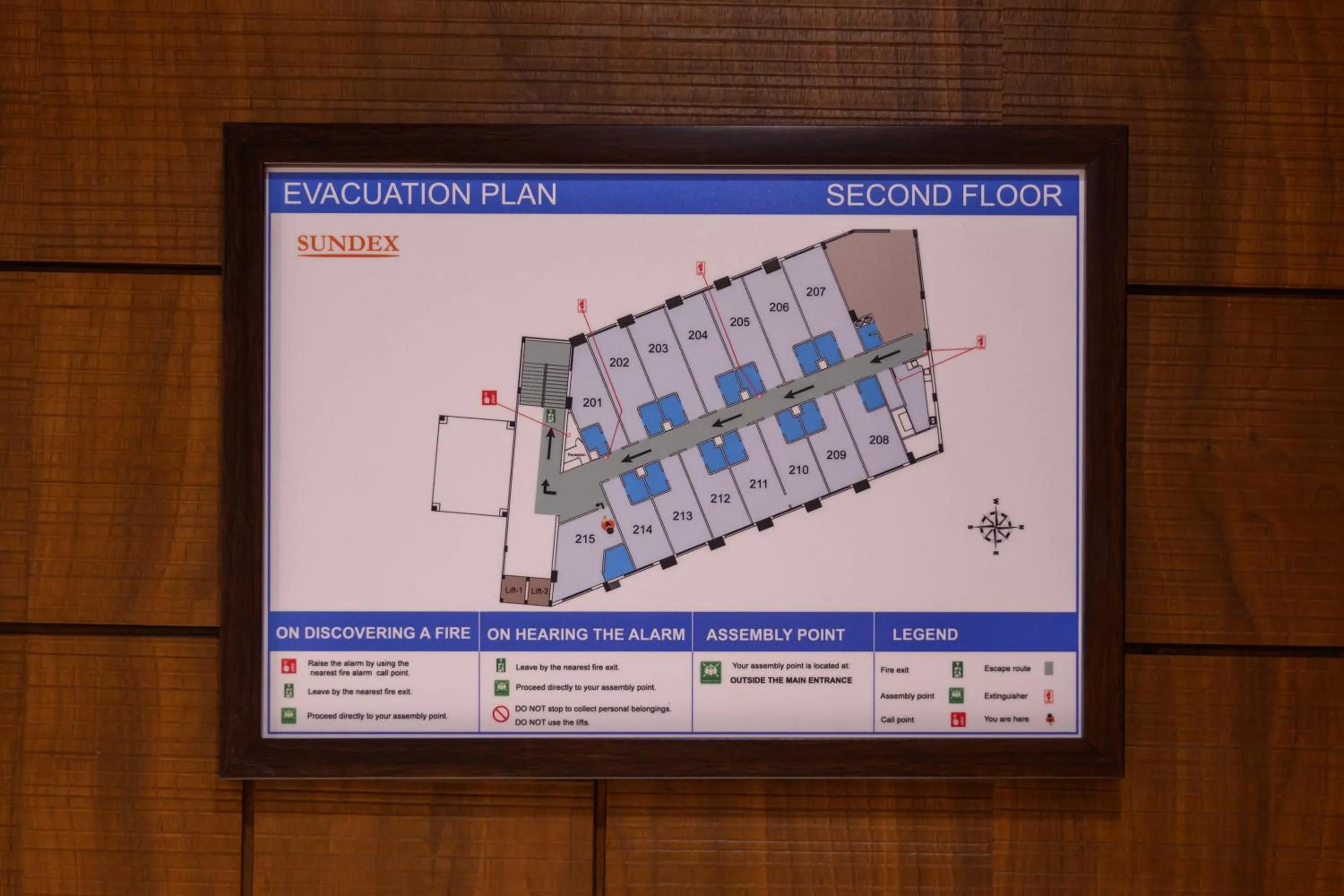 Floor plan in Sundex Hotel