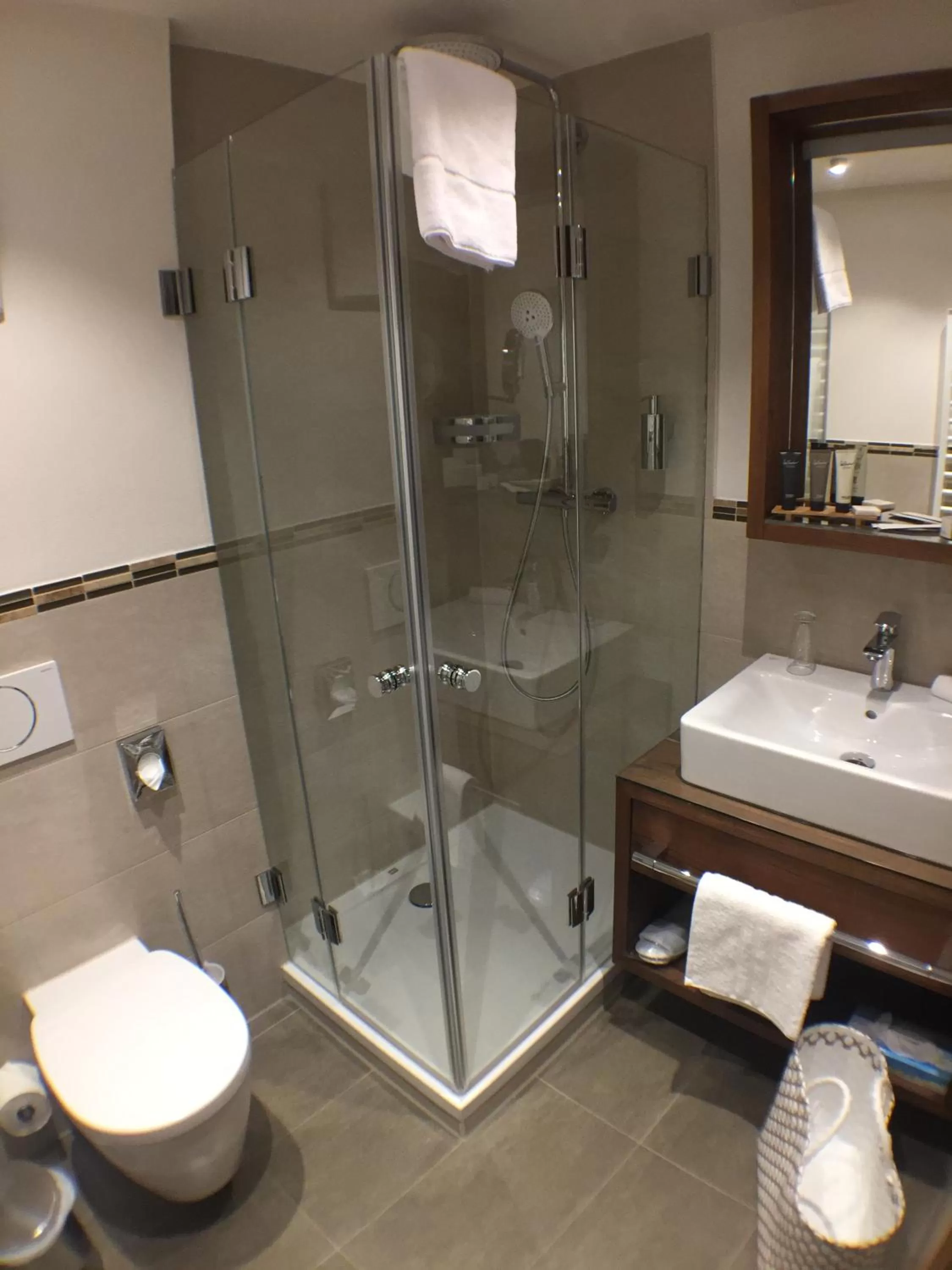 Shower in Boutique Hotel Herzhof - Garni-Appartements - Adults Only