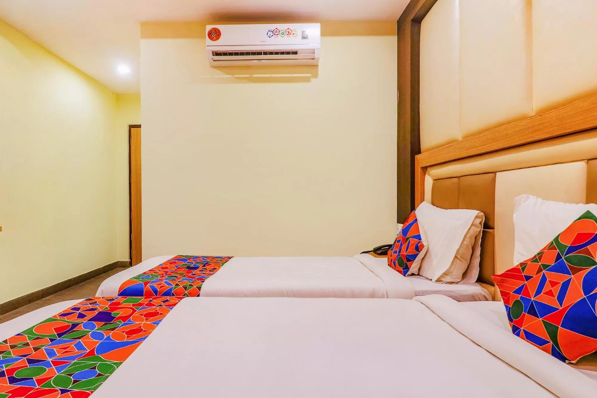 Bed in FabHotel Keerthi's Anupama - Nr Indira Gandhi Stadium
