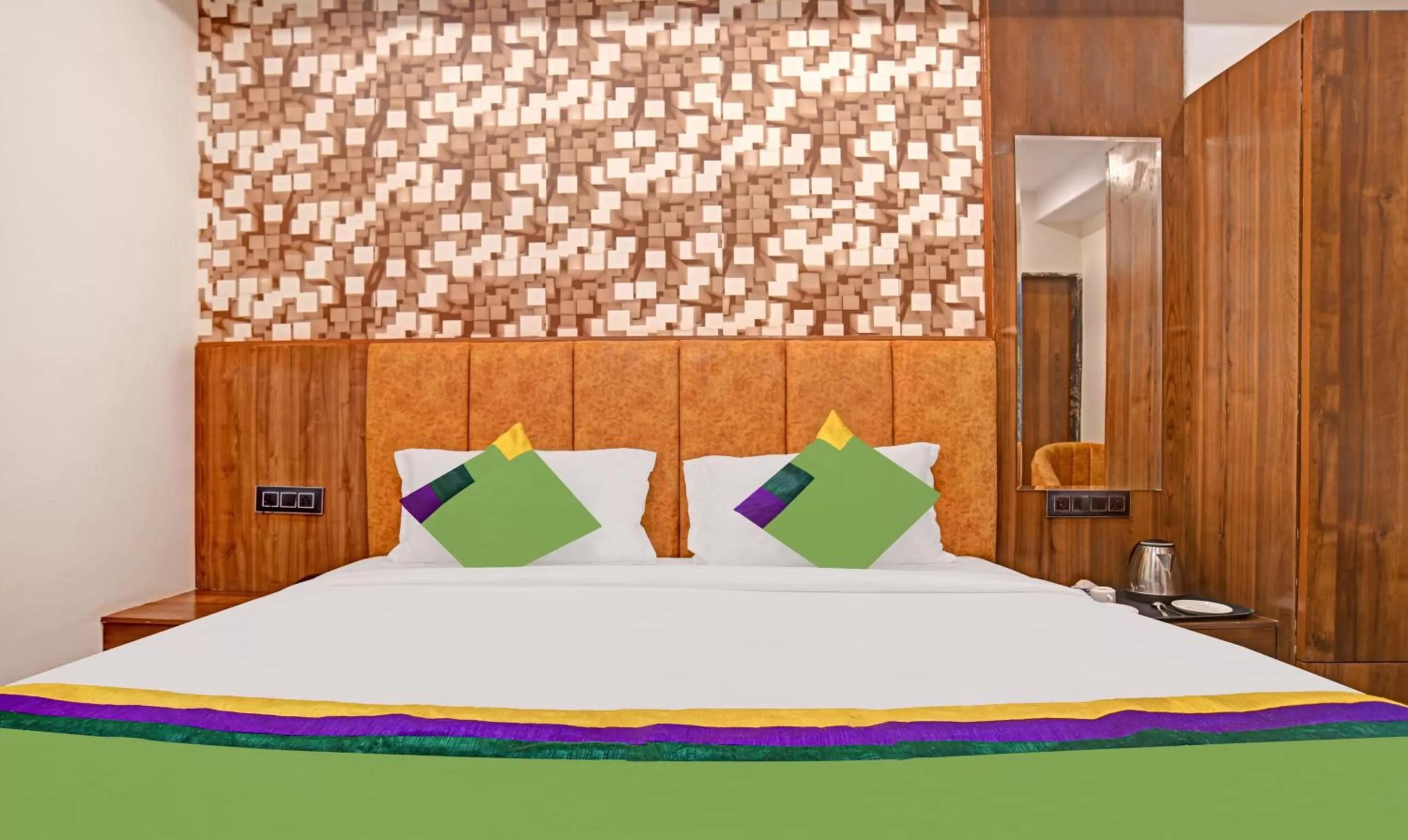 Bedroom, Bed in Treebo Merit