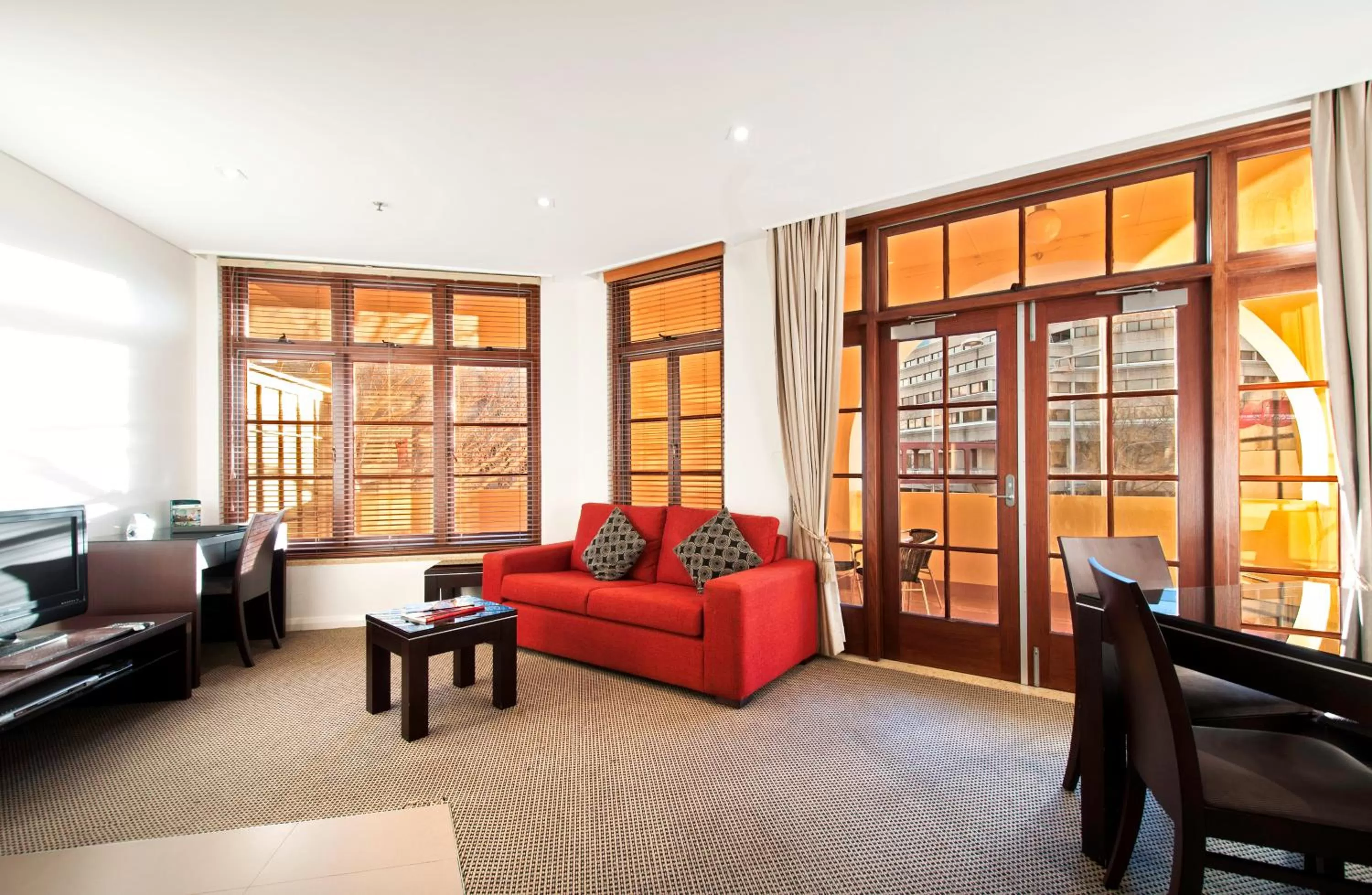 Living room in Quest Canberra