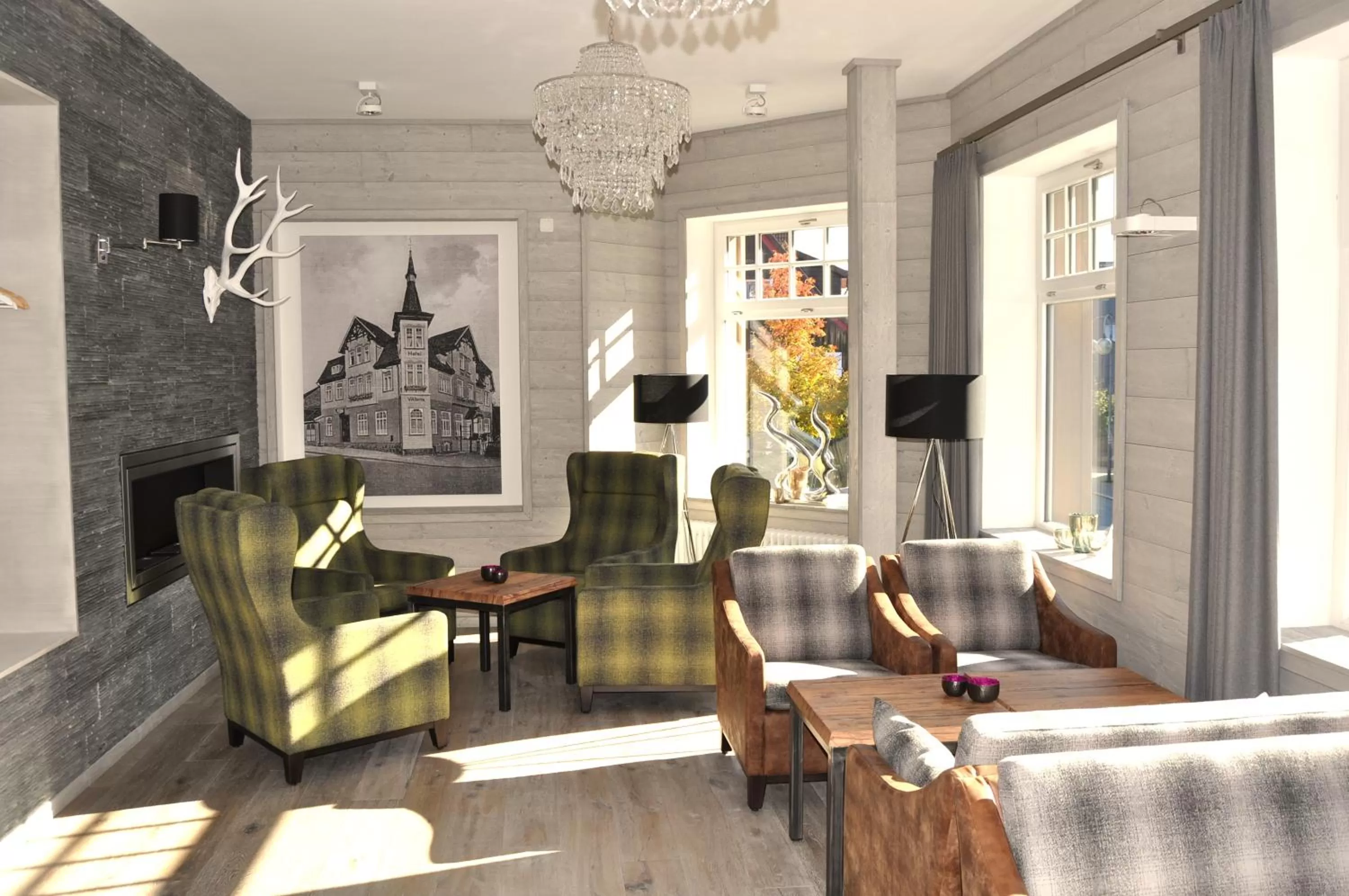 Lobby or reception in StrandBerg's Designhotel Viktoria