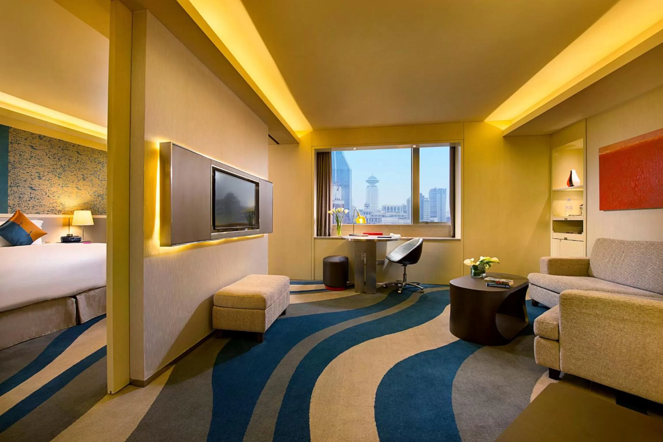 Living room, Bed in Radisson Collection Hyland Shanghai