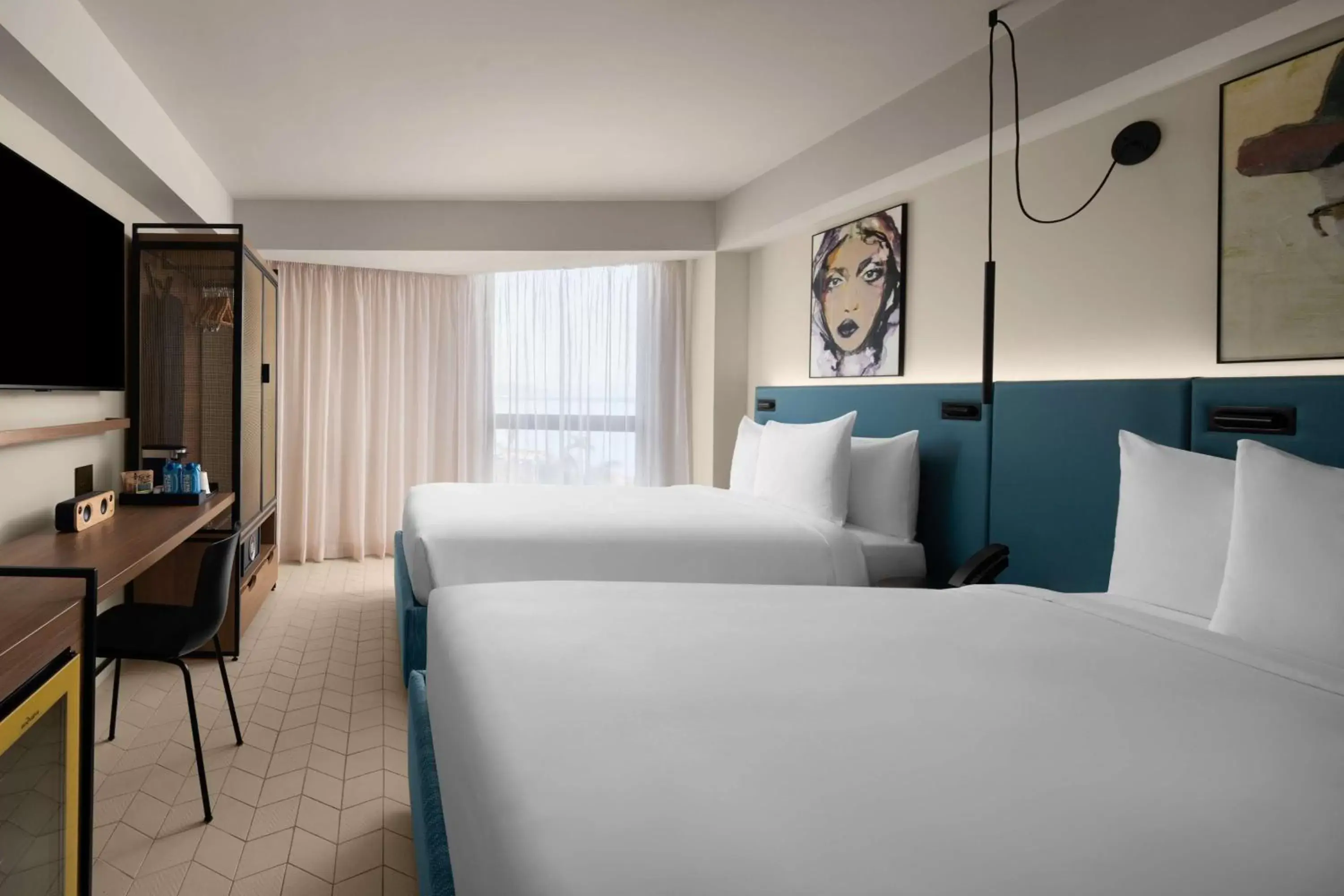 Double Room with Two Double Beds in ROK Hotel Kingston Tapestry Collection By Hilton Double Room with Two Double Beds in ROK Hotel Kingston Tapestry Collection By Hilton