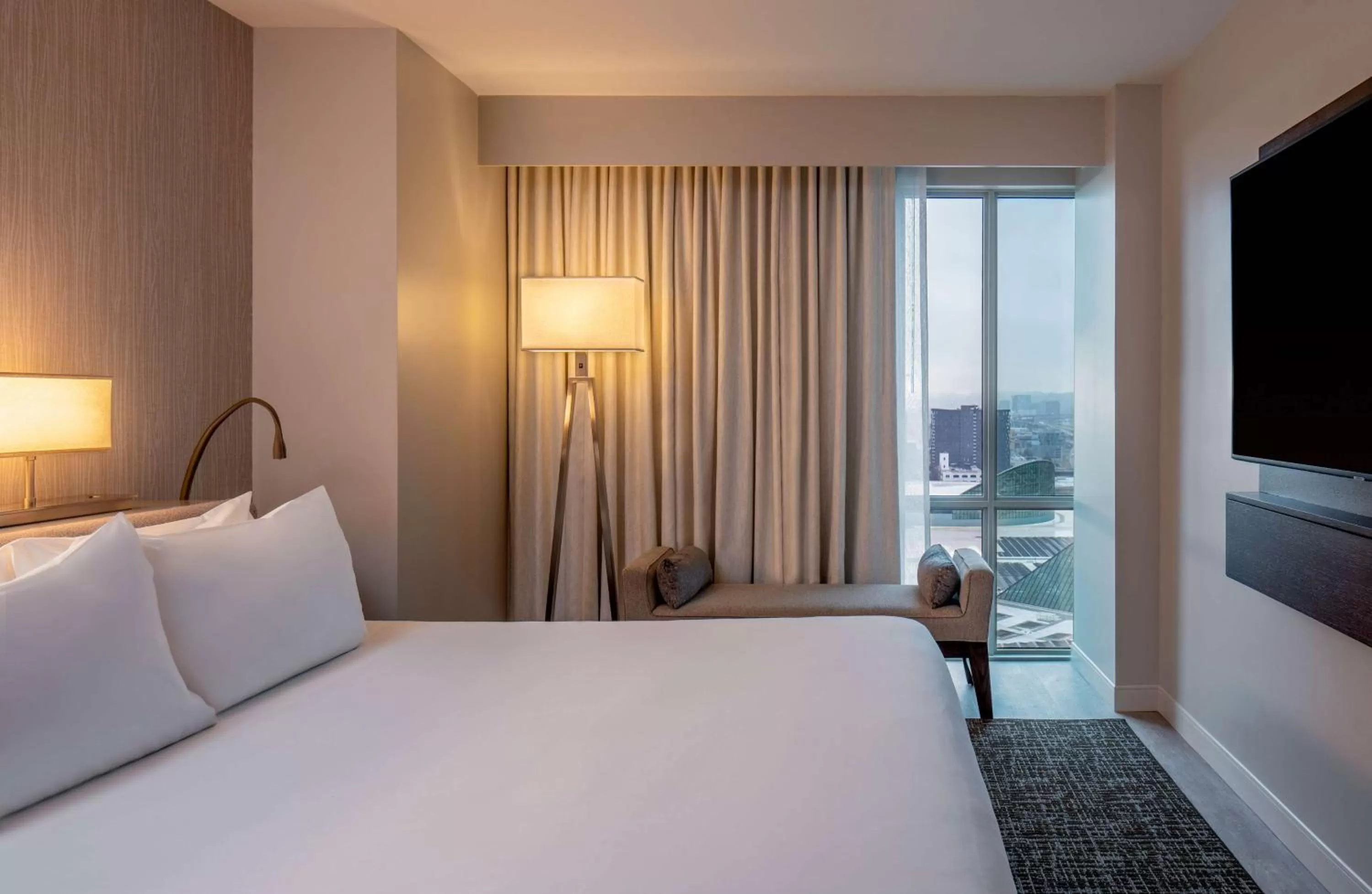 Photo of the whole room, Bed in Hyatt Regency Portland at the Oregon Convention Center