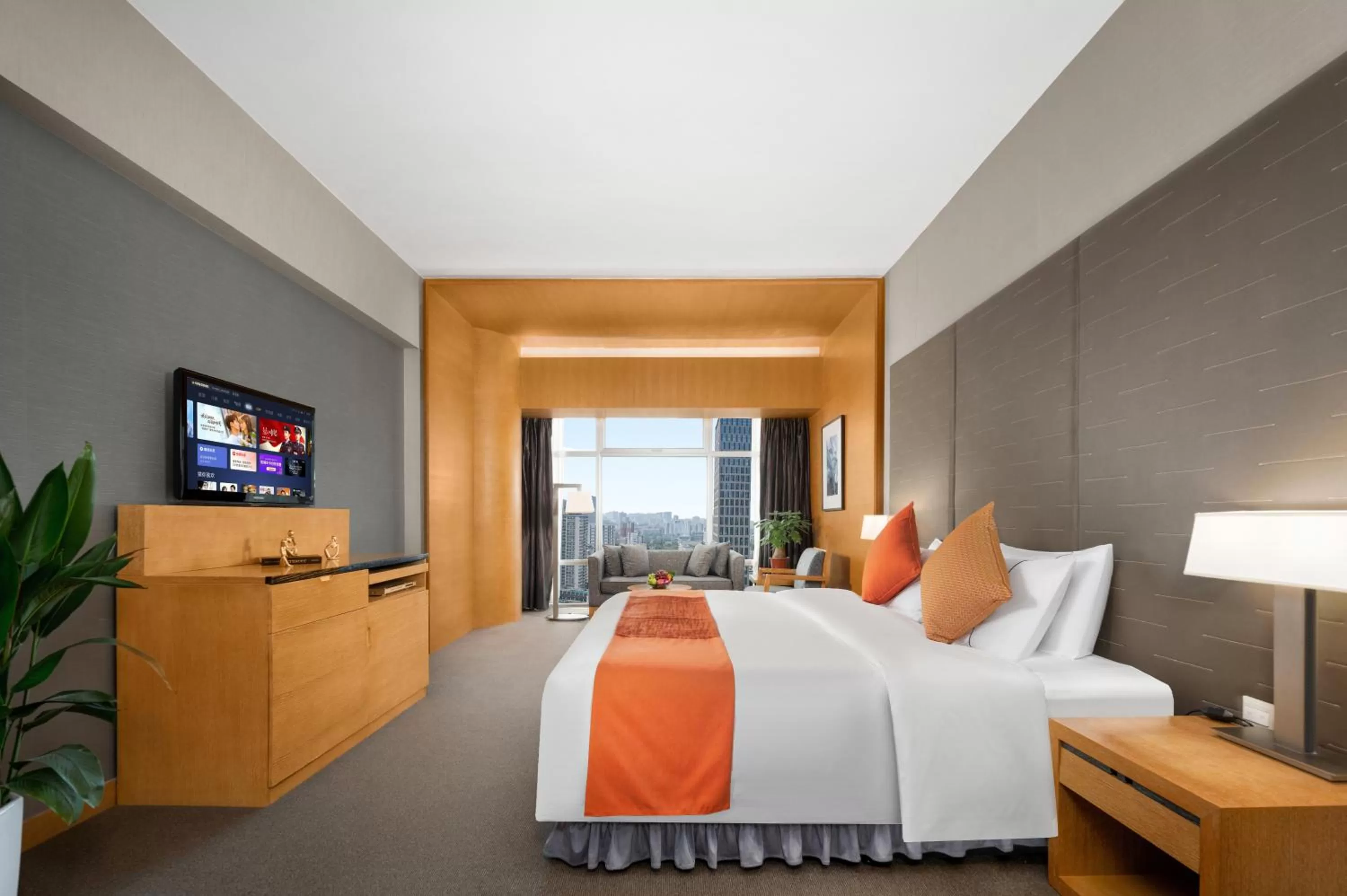 Bed in Jianguo Hotel Guangzhou