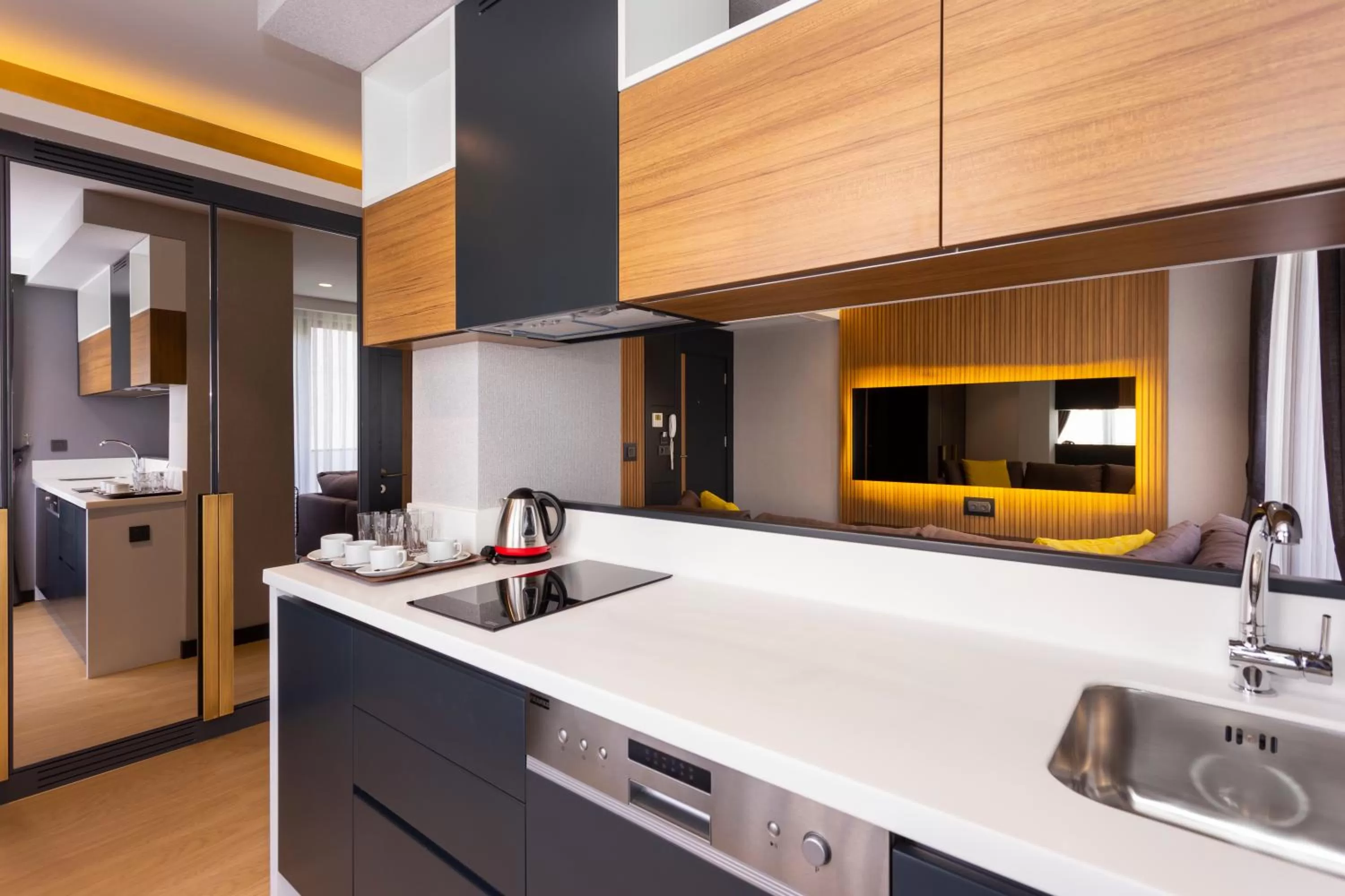 Kitchen or kitchenette in Nox Suite Rezidans