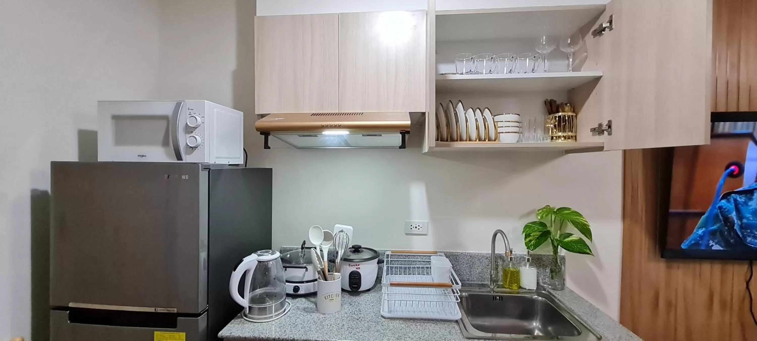 Kitchen or kitchenette in Inspiria Condo Units beside Abreeza Mall Davao