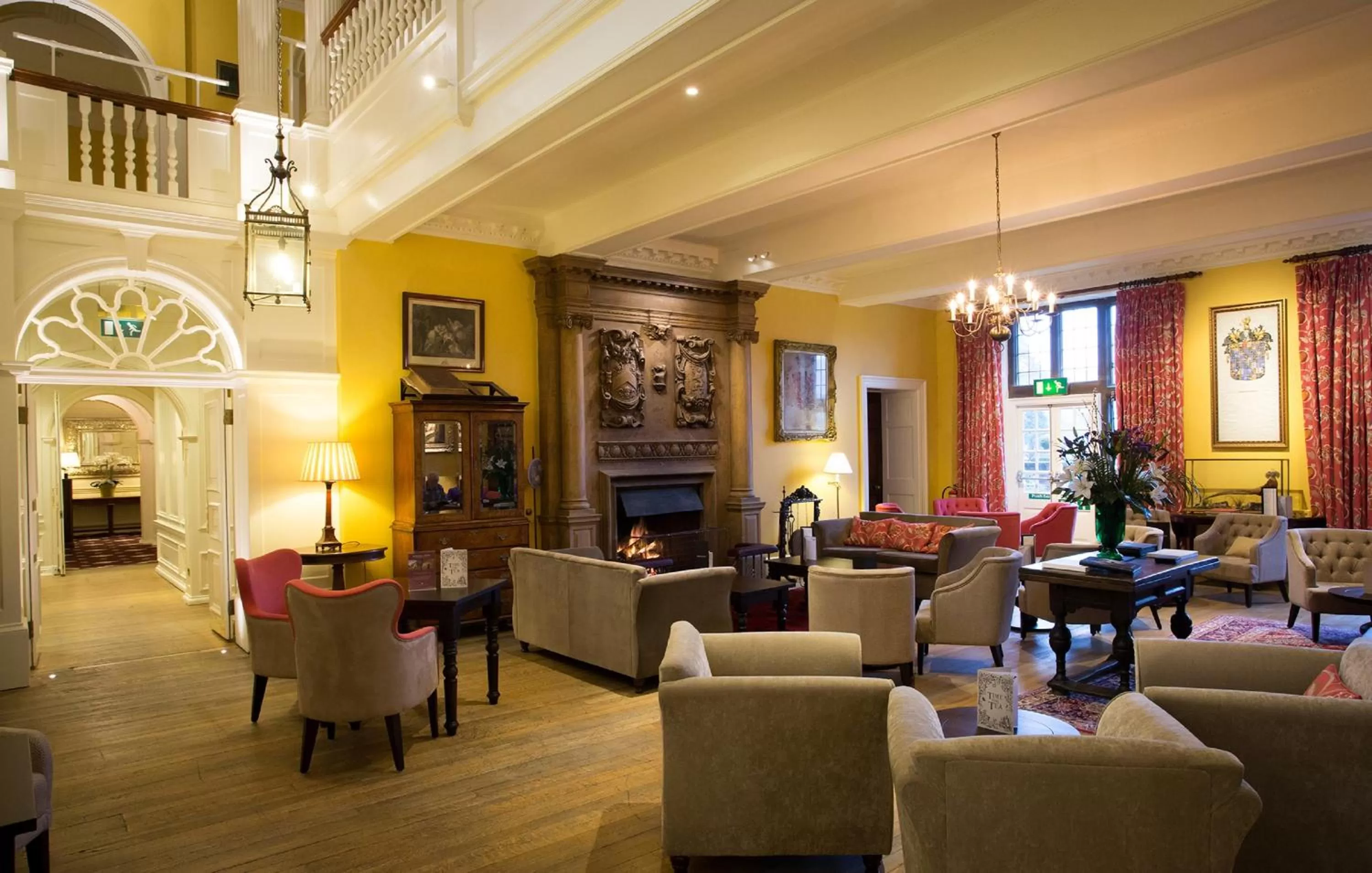 Communal lounge/ TV room in Gisborough Hall Hotel