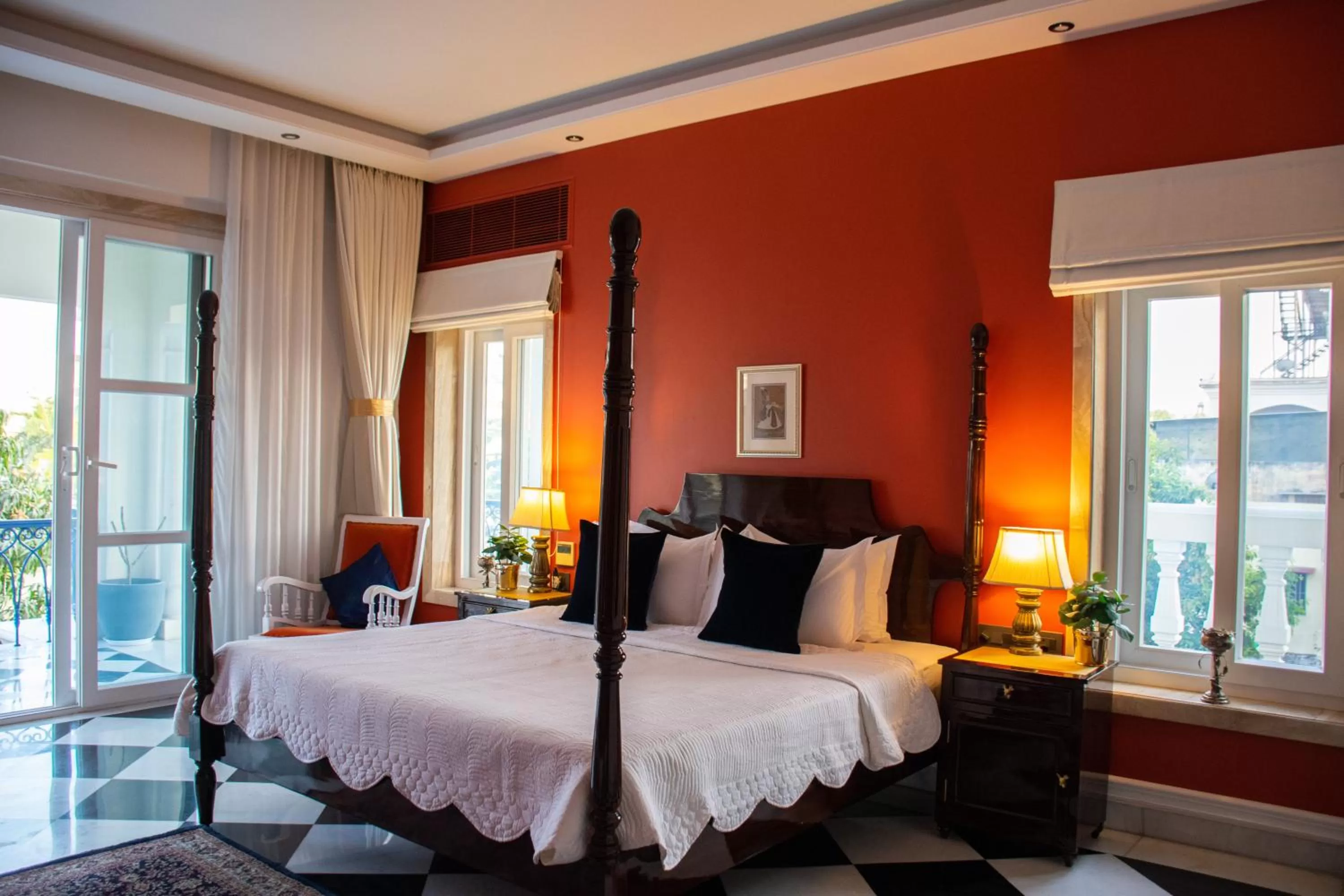 Bed in Dileep Kothi - A Royal Boutique Luxury Suites in Jaipur