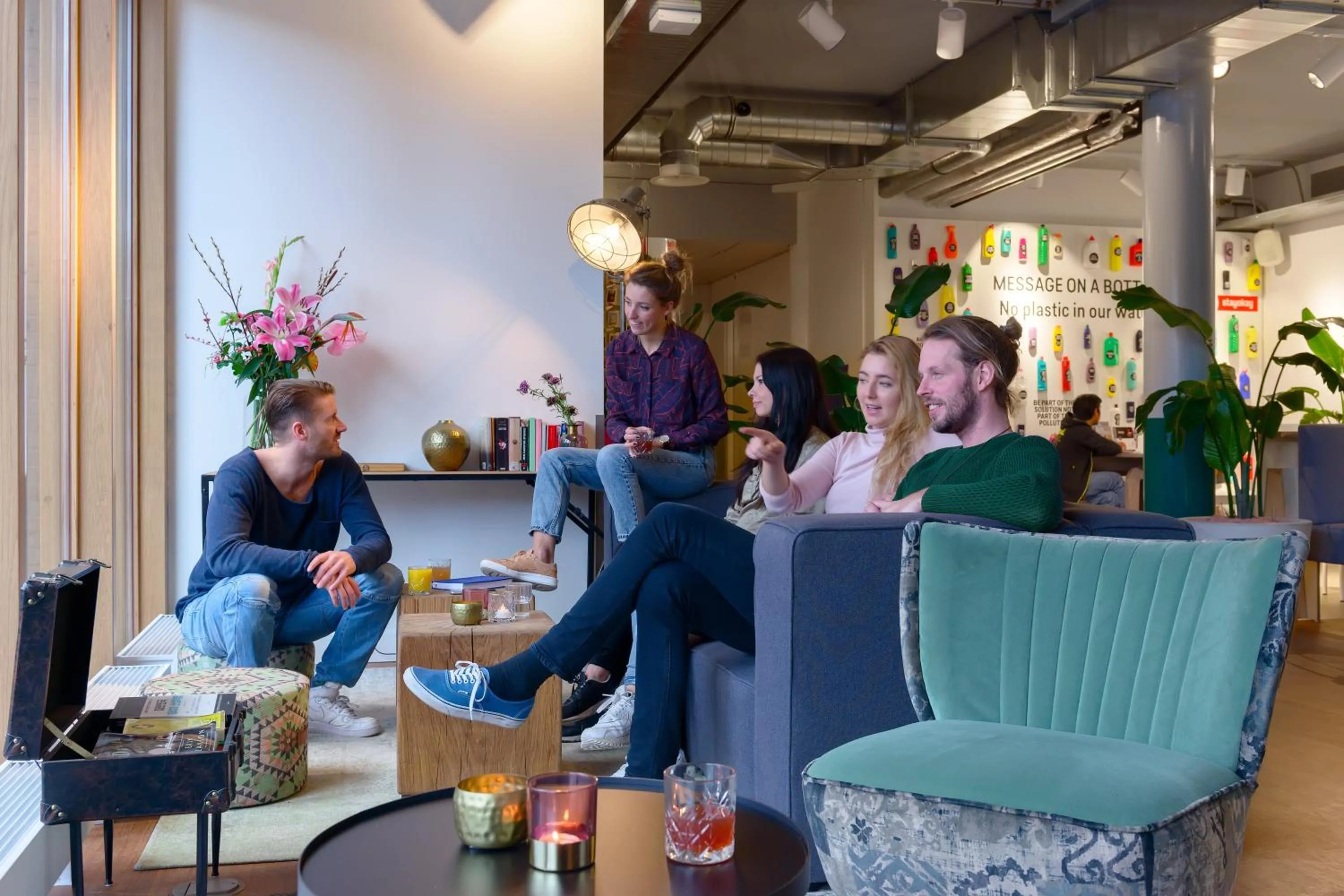 People in Stayokay Hostel Amsterdam Vondelpark