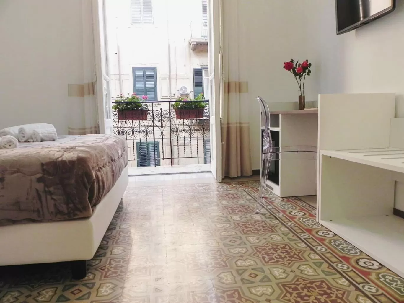 Balcony/Terrace, Bed in Ai Quartieri