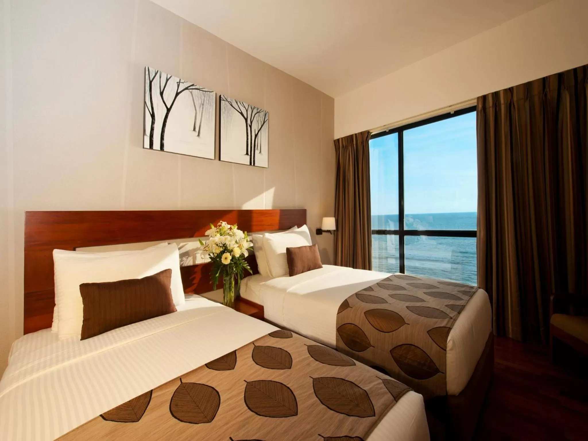 Bed in The Ocean Colombo - Guaranteed Sea View Rooms